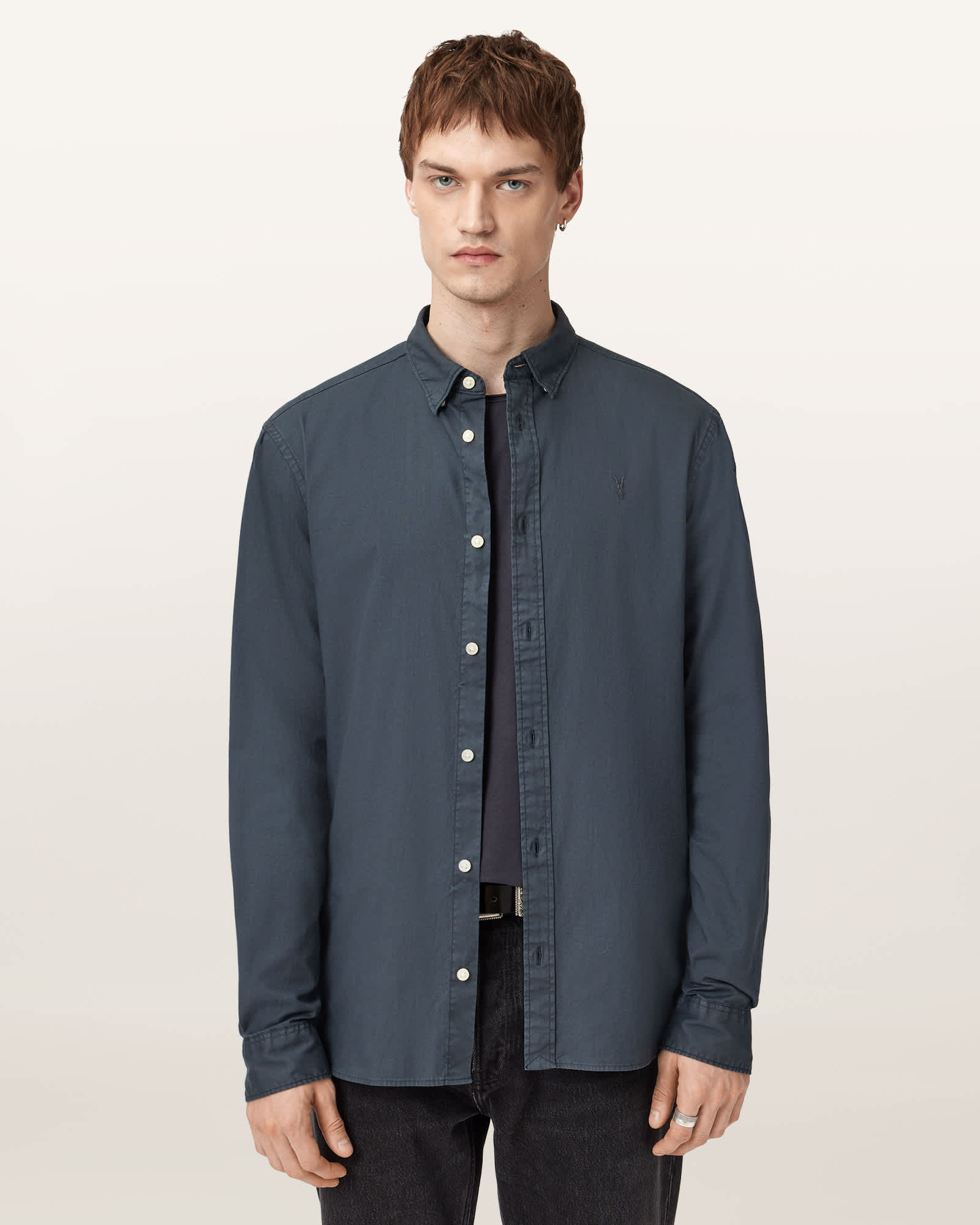 ALLSAINTS シャツ Hawthorne Ramskull Stretch Fit Shirt SUNIL BLUE | ALLSAINTS