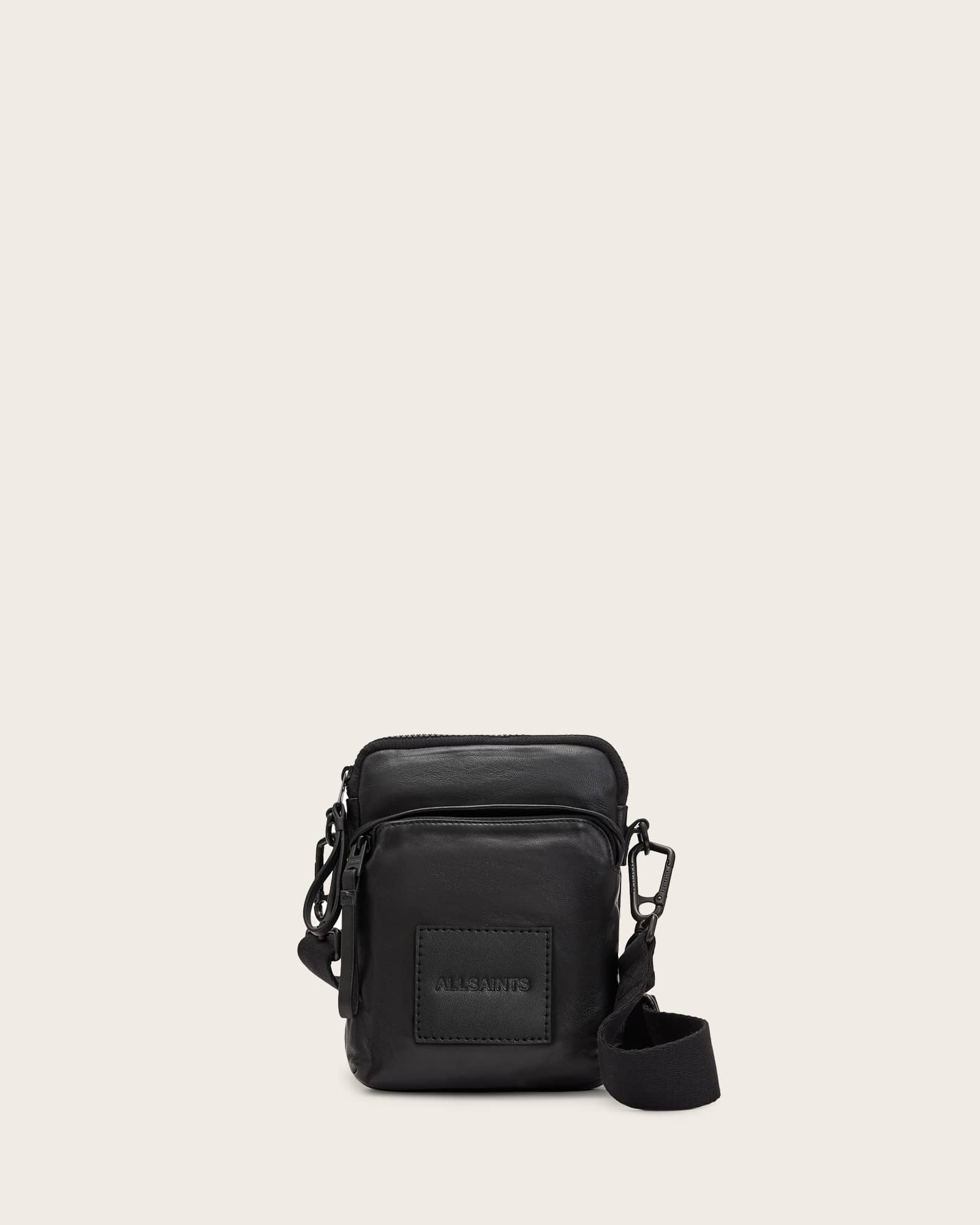 Falcon Leather Pouch Bag Black | ALLSAINTS US Falcon Leather Pouch Bag Black | ALLSAINTS US