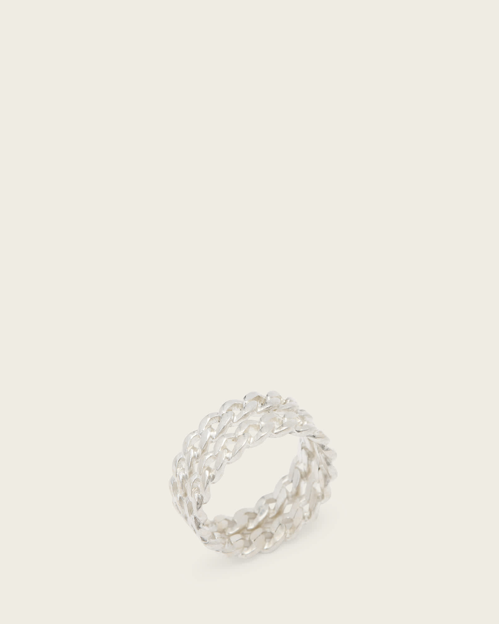 Perrie Chain Ring WARM SILVER | ALLSAINTS US