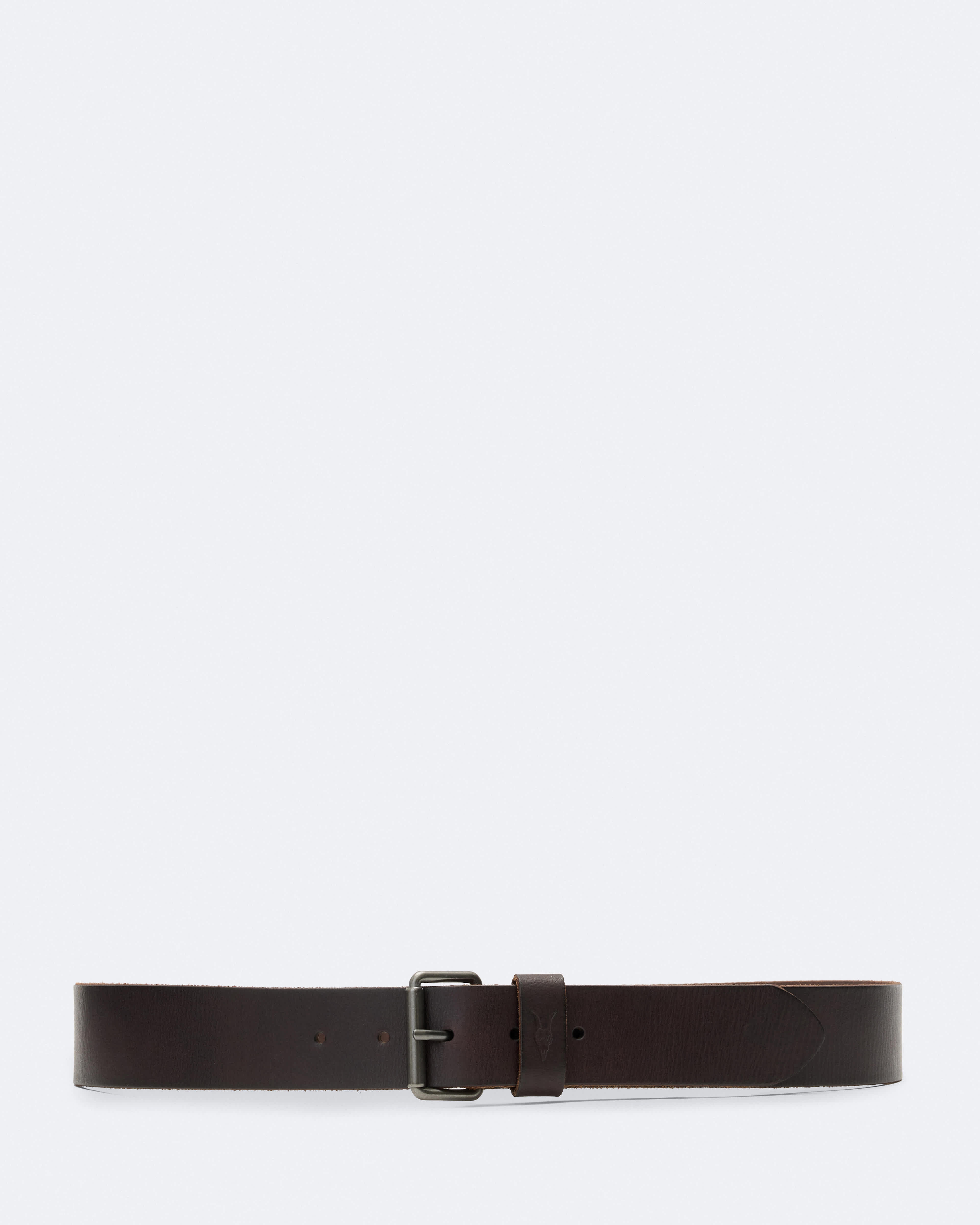 Dunston Leather Embossed Belt Brown | ALLSAINTS US