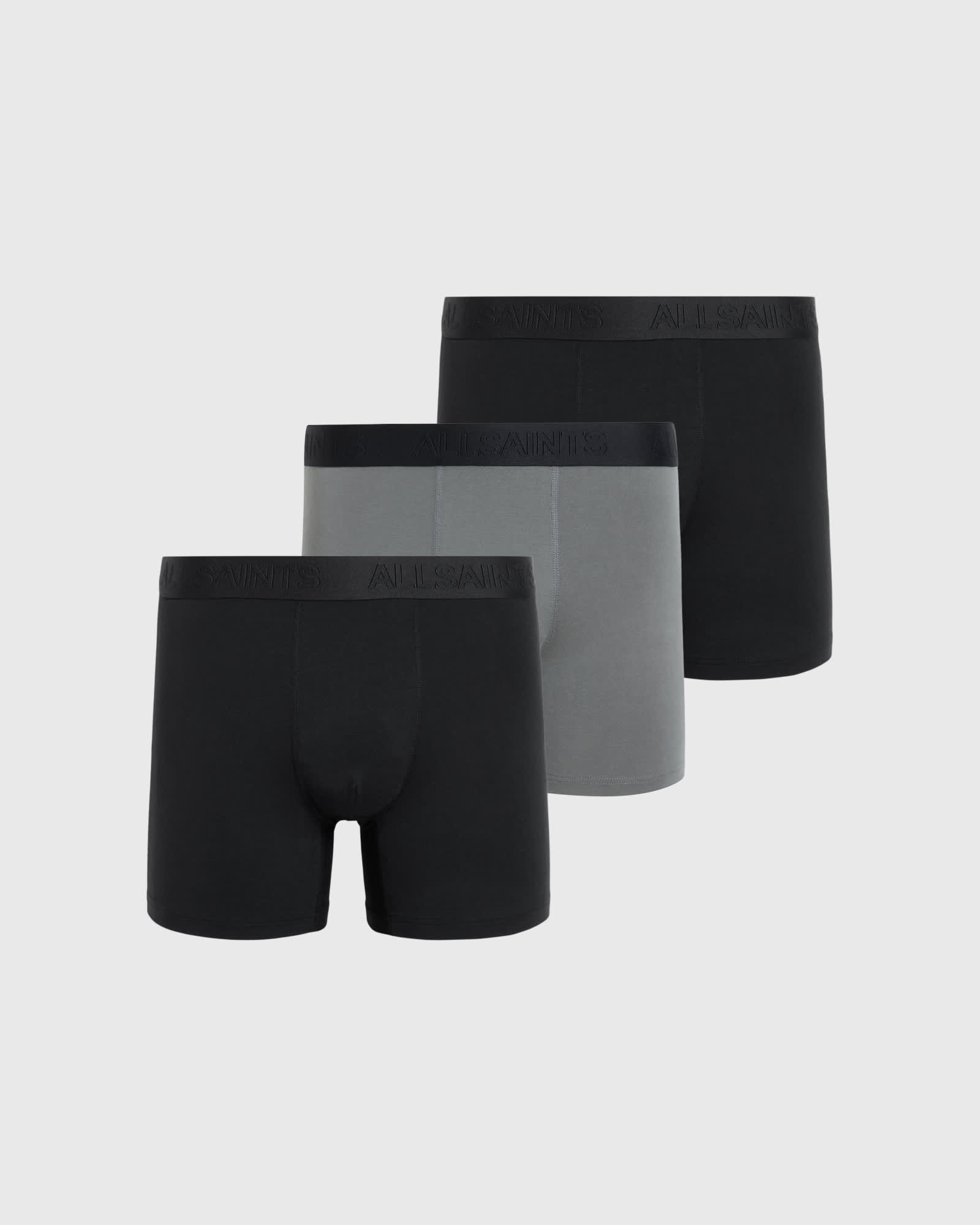 Contour Boxer Briefs 3 Pack BLACK/GREY/BLACK | ALLSAINTS US