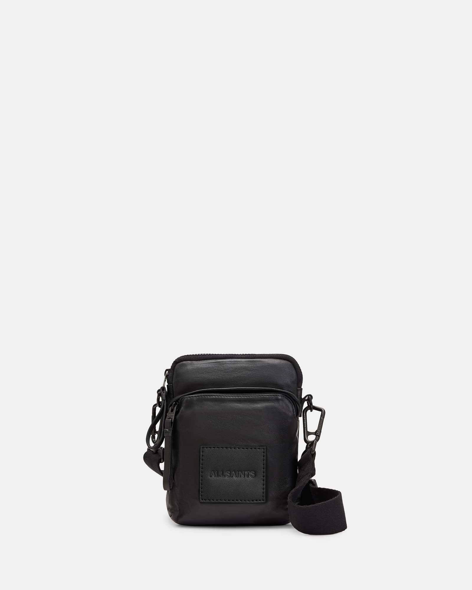 Falcon Leather Pouch Bag Black | ALLSAINTS US Falcon Leather Pouch Bag Black | ALLSAINTS US