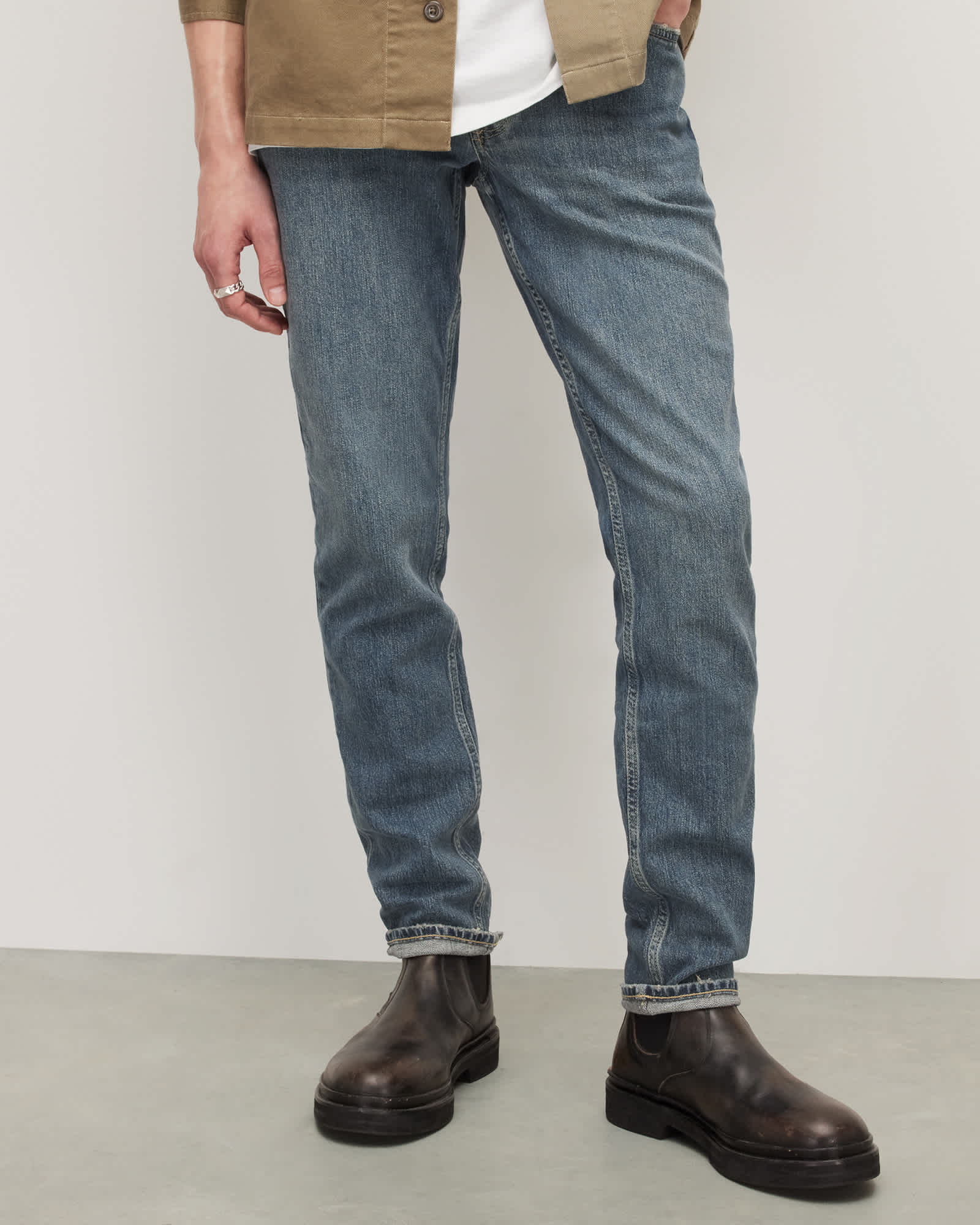 Rex Slim Fit Soft Stretch Denim Jeans TINTED INDIGO ALLSAINTS