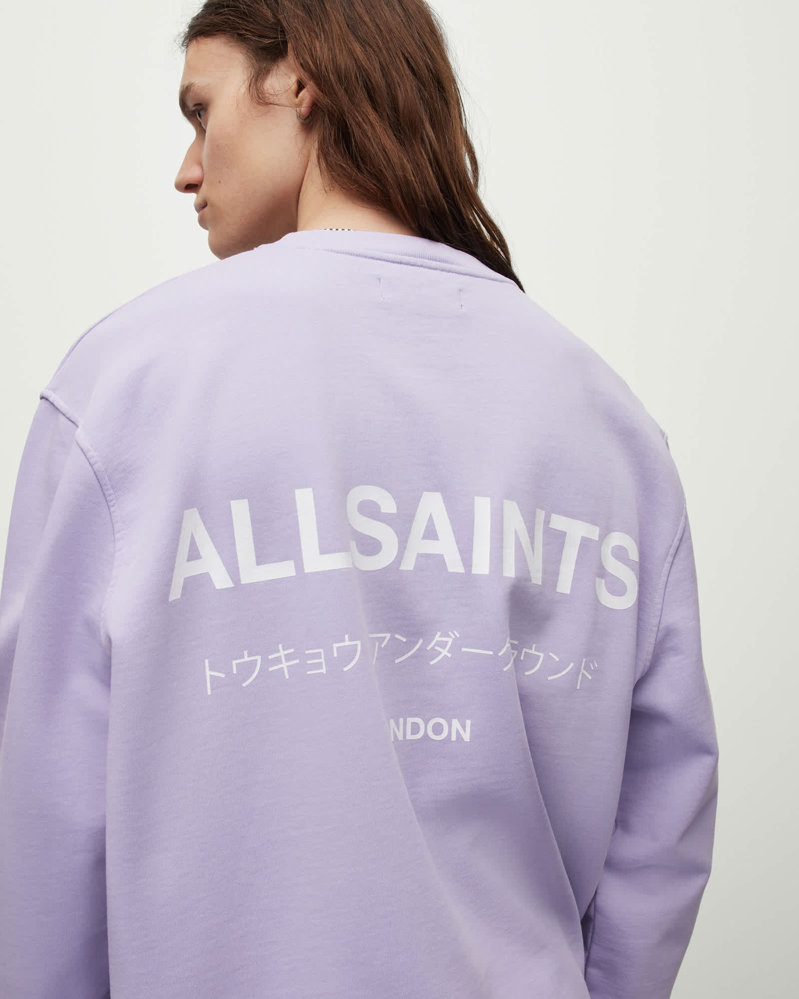 Underground Relaxed Crew Sweatshirt LAVNDR LILAC/WHITE