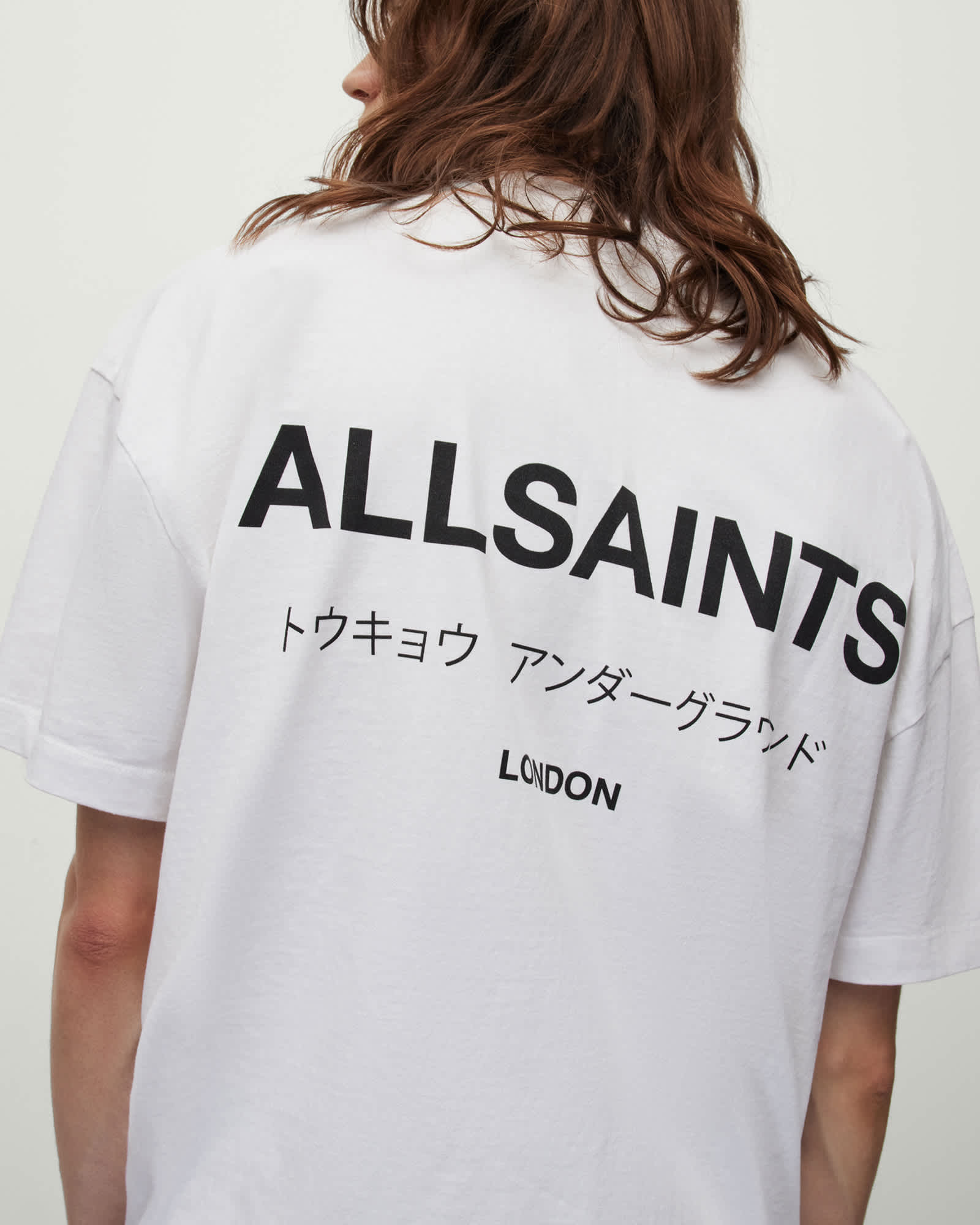 Underground Oversized Crew T-Shirt Optic White | ALLSAINTS US