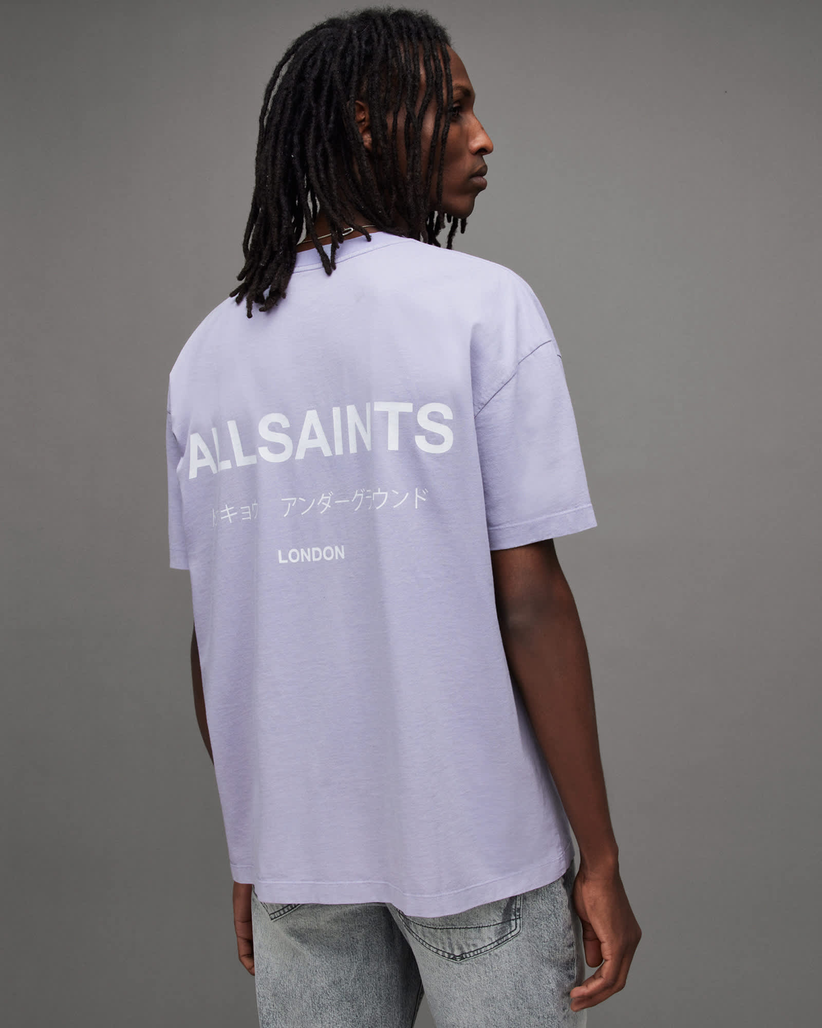 Tシャツ・カットソー [ STIGMA ]Infamous Club Insideout Oversized Collar T-shirts Underground Oversized Crew T-Shirt FRESH LILAC | ALLSAINTS US