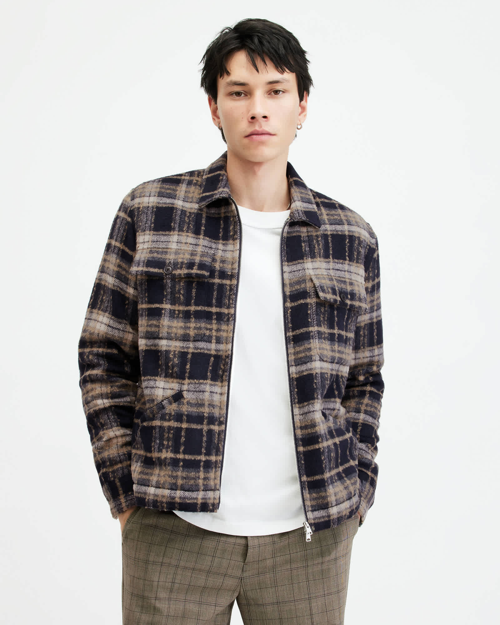 wjk flannel wool stand collar コートS 経典ブランド 定価7.7万wjk コートS collar stand wool flannel