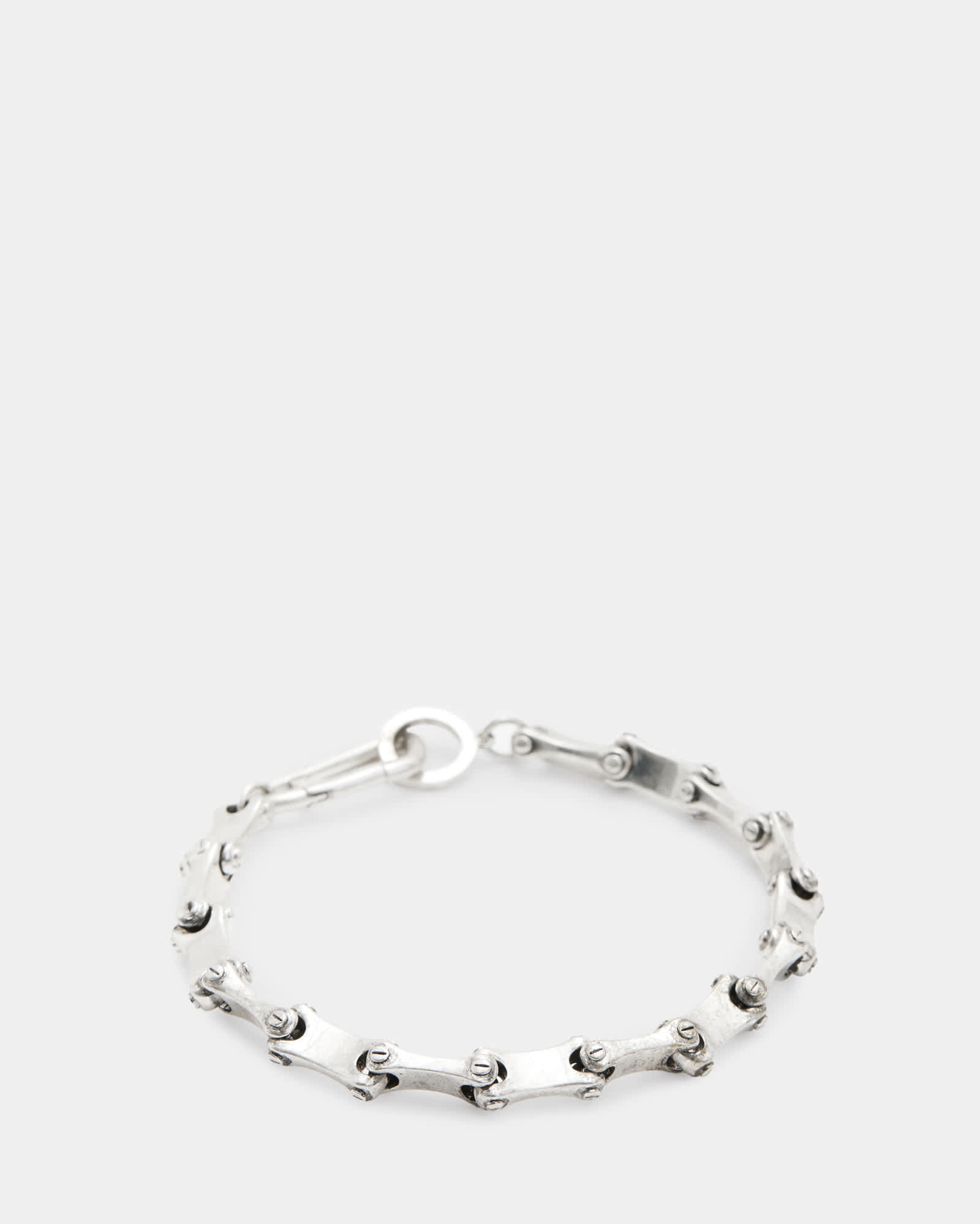 Biker Chain Carabiner Bracelet WARM SILVER | ALLSAINTS US Biker Chain Carabiner Bracelet WARM SILVER | ALLSAINTS US