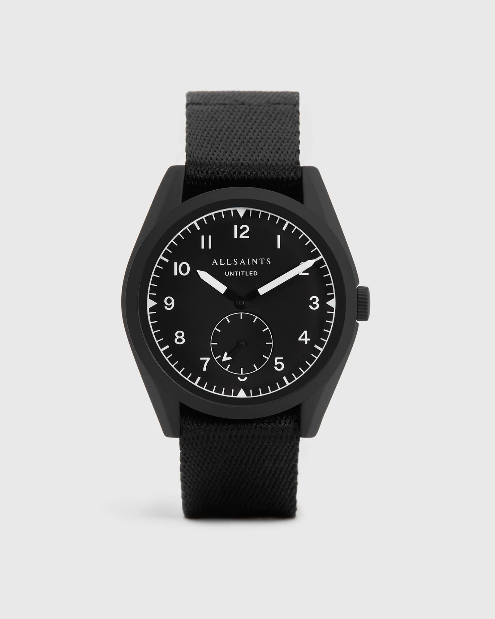 Untitled I Stainless Steel Nylon Watch Black ALLSAINTS