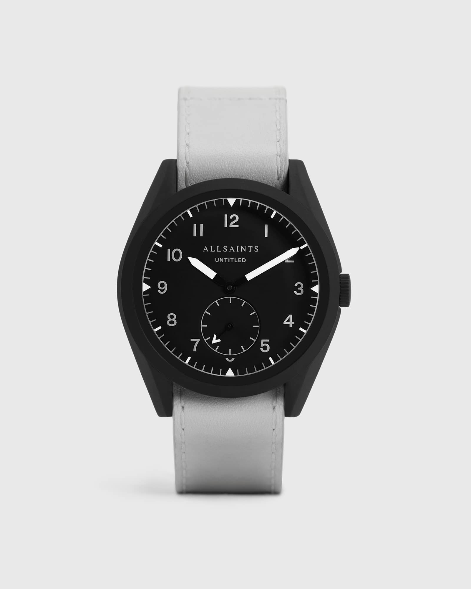 Untitled IV Stainless Steel Leather Watch White | ALLSAINTS