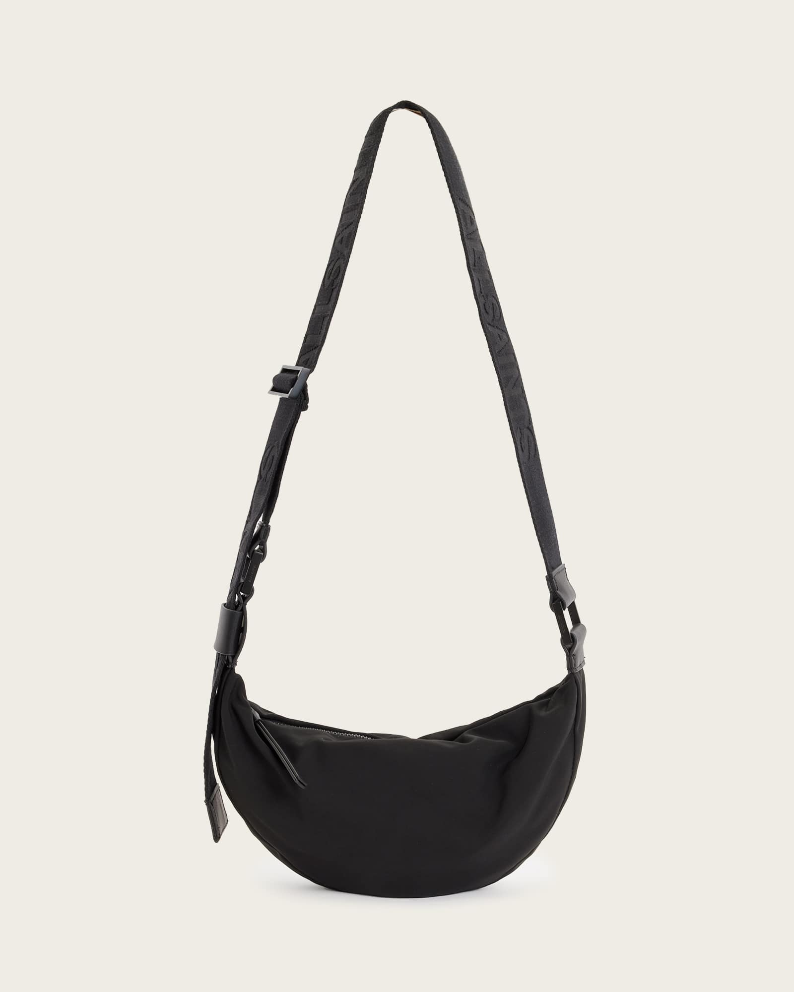 全国送料無料の通販 Half Moon Recycled Crossbody Bag Black/Black | ALLSAINTS US バッグ