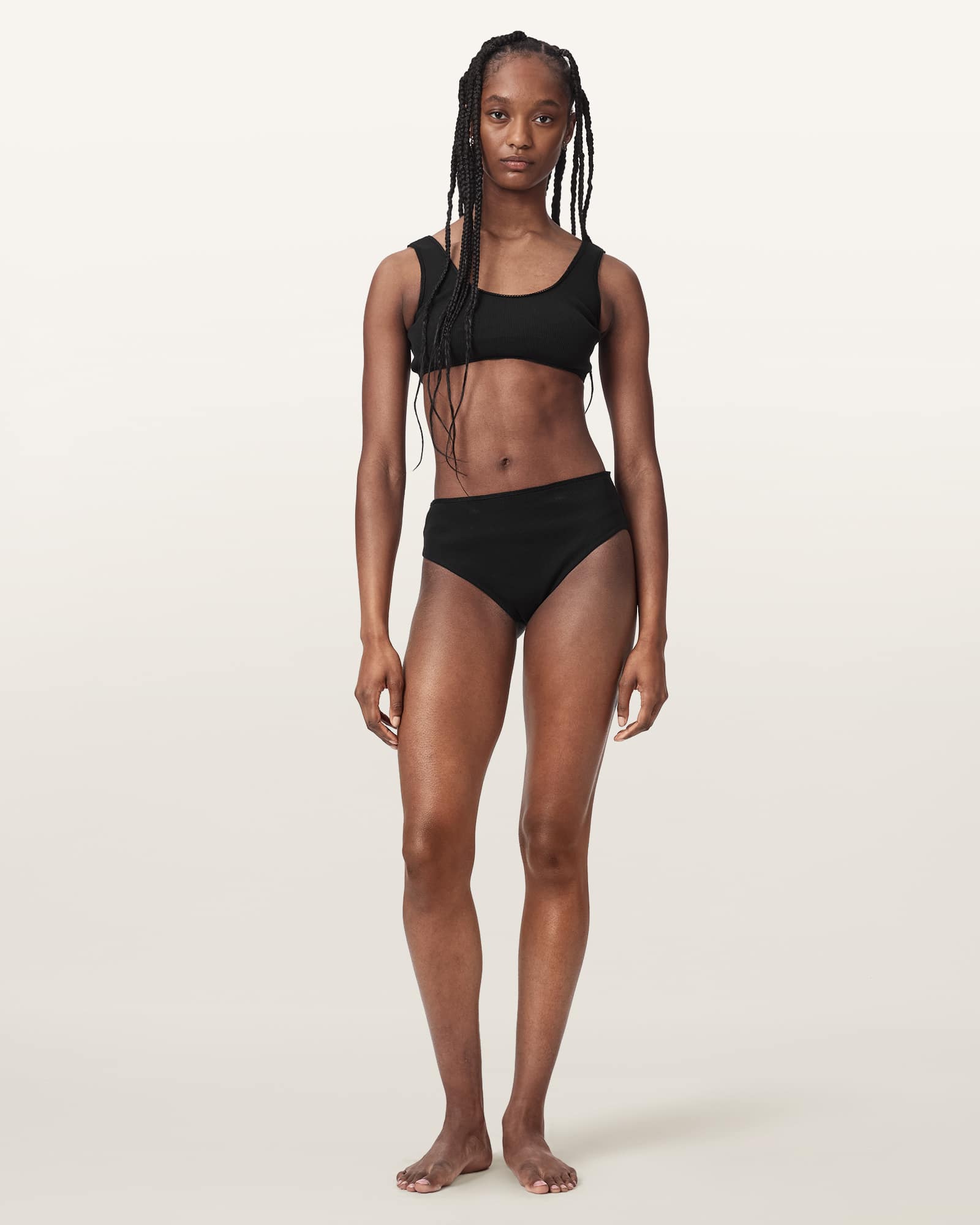 Mylah Mid Rise Bodycon Shorts Black | ALLSAINTS US