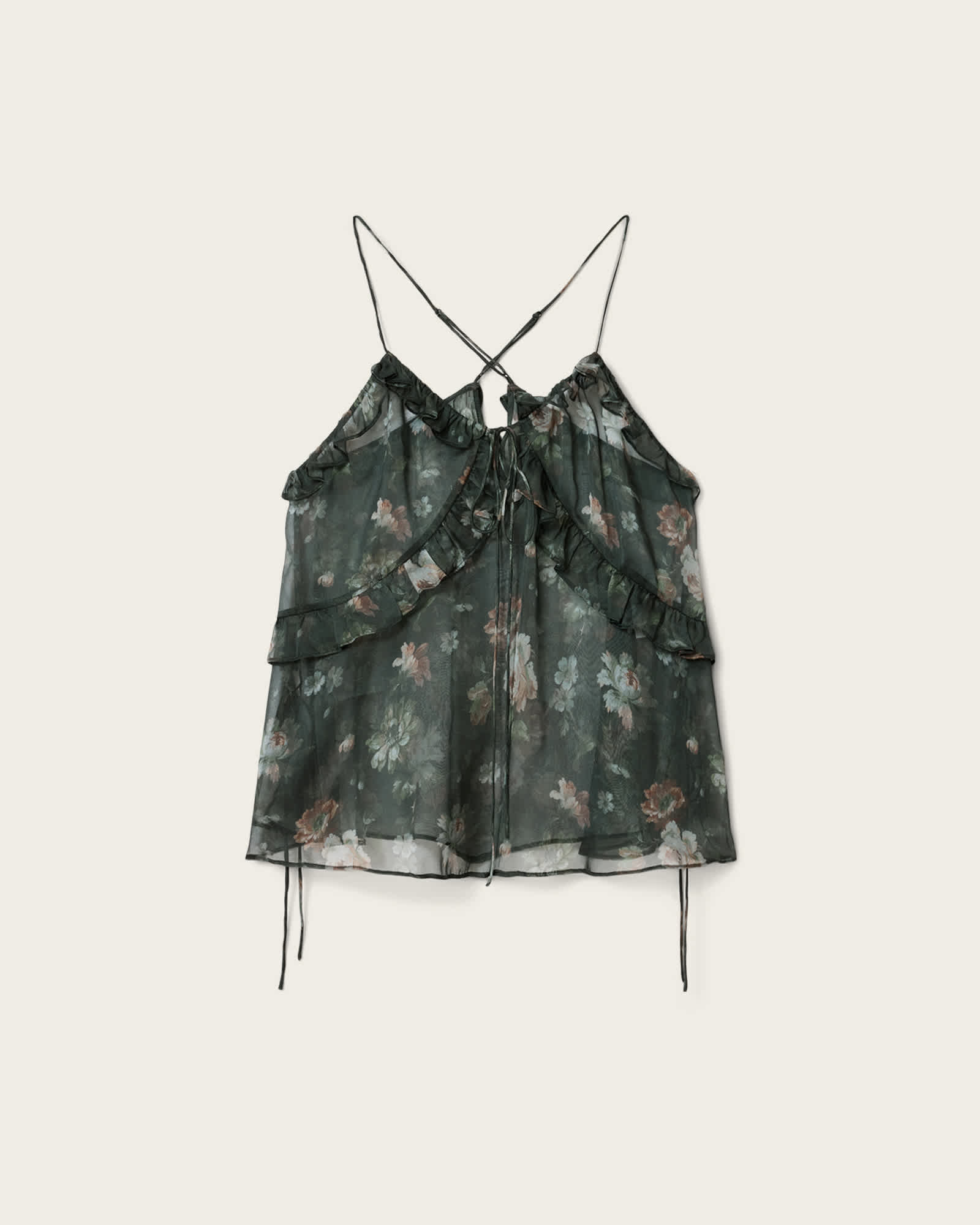 Nyx Silk Cami Top JARDINIA DEEP GRN | ALLSAINTS US