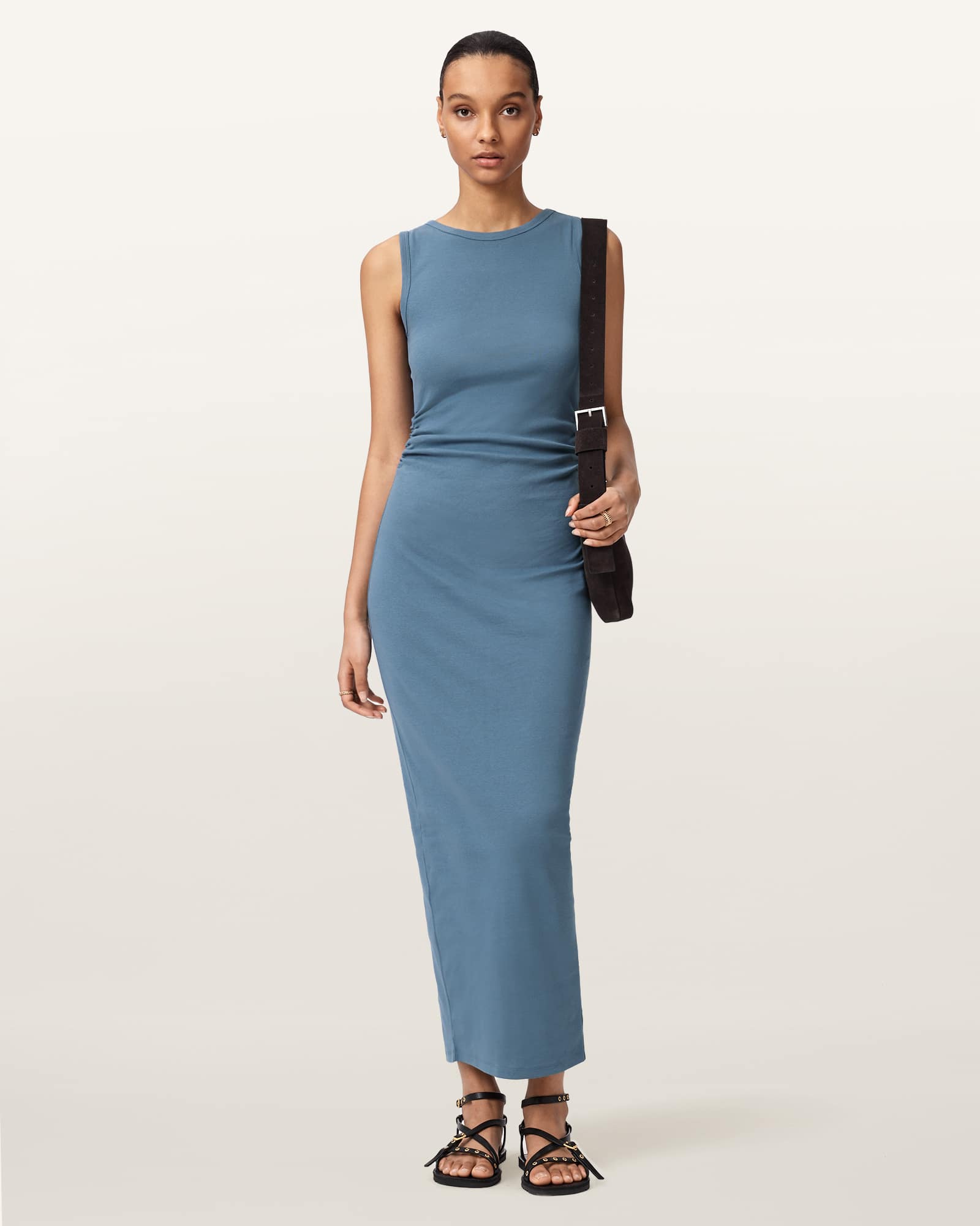Katarina Boat Neck Slim Fit Maxi Dress