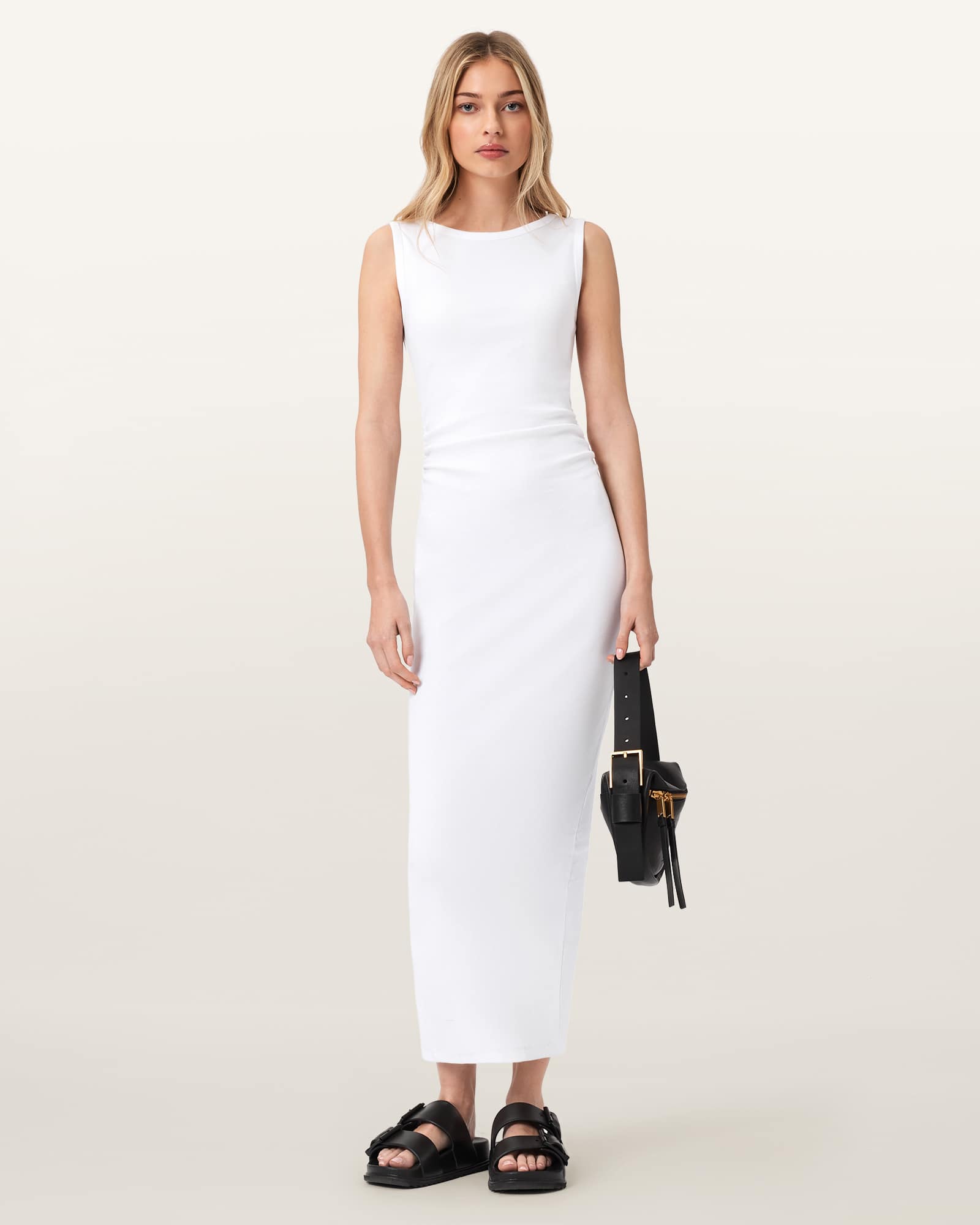 Katarina Boat Neck Bodycon Fit Maxi Dress