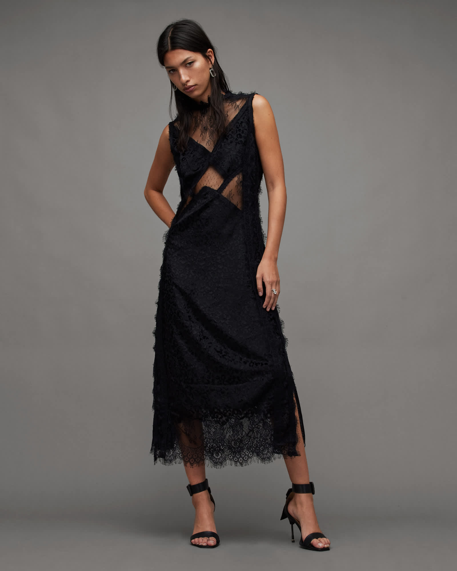 新品 MILA VELOUR CUT DRESS