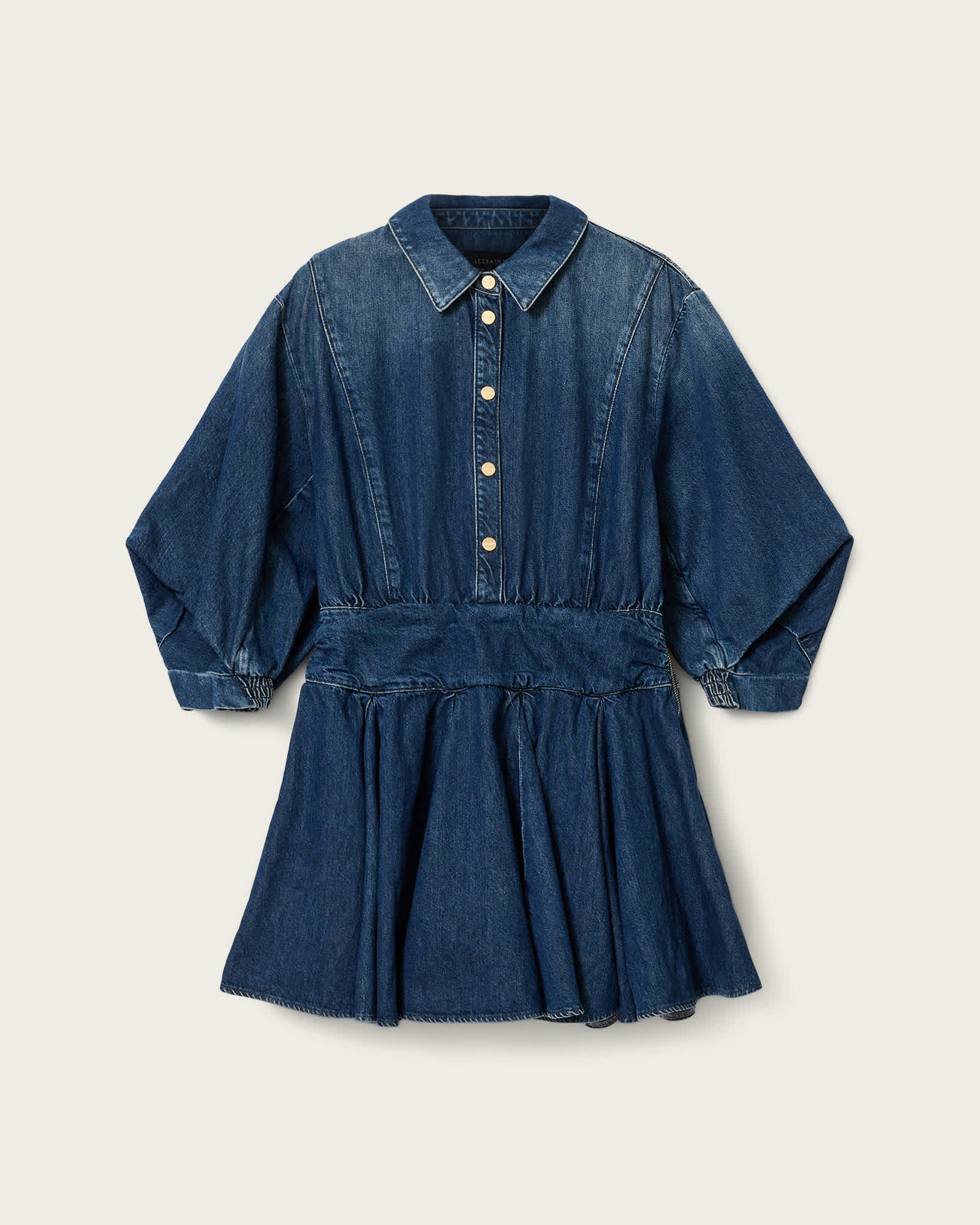Arlo Denim Mini Dress Mid Indigo