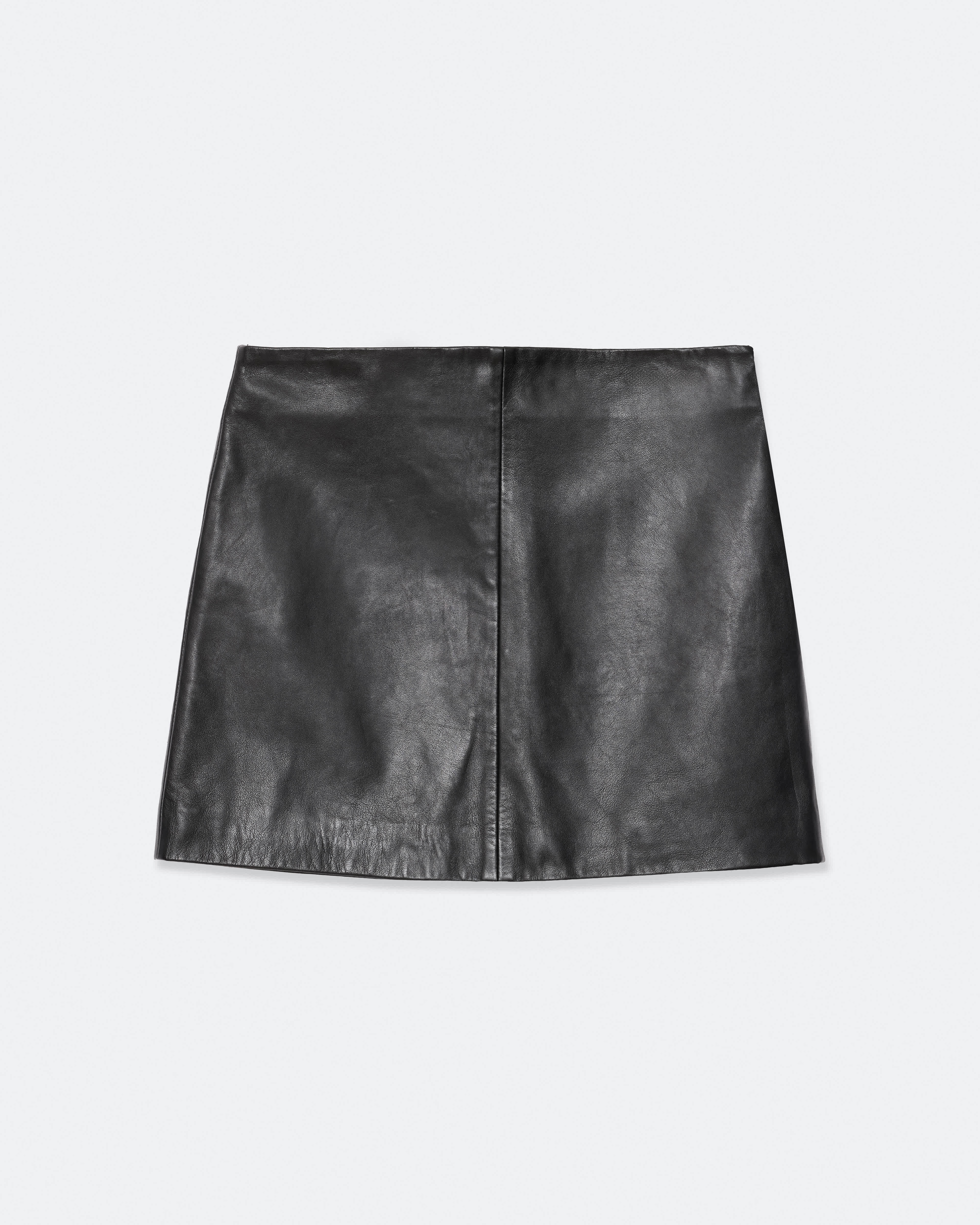 Renai Leather Mini Skirt Black | ALLSAINTS US