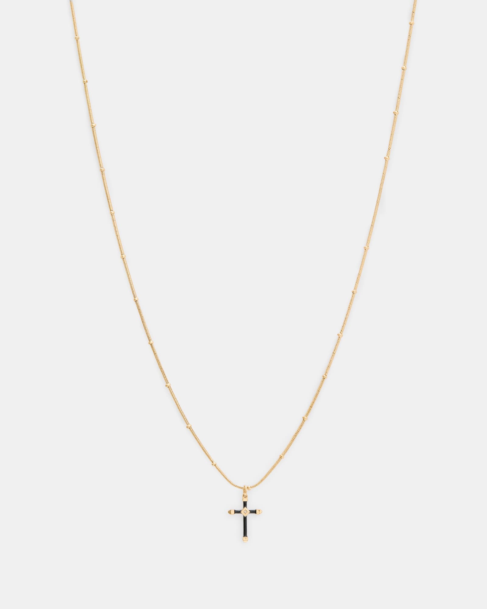 Lyra Cross Pendant Necklace WARM BRASS MIX | ALLSAINTS Lyra Cross Pendant Necklace WARM BRASS MIX | ALLSAINTS