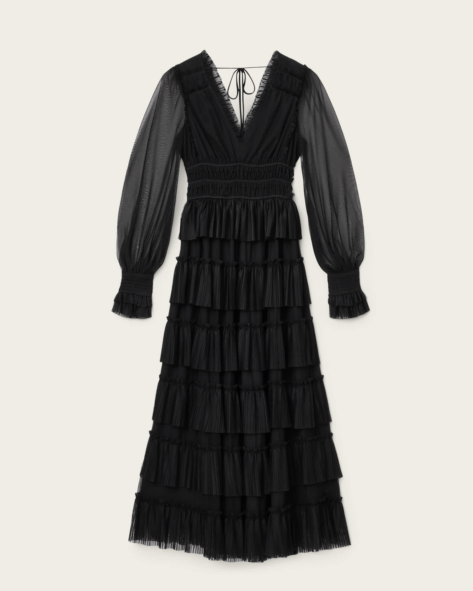 allsaints black dress Xantara Shirred Maxi VM: Winter Sun 16.01 ASHLEYlauren 40019 - Strapless Color:Cabernet The AllSaints Katarina maxi