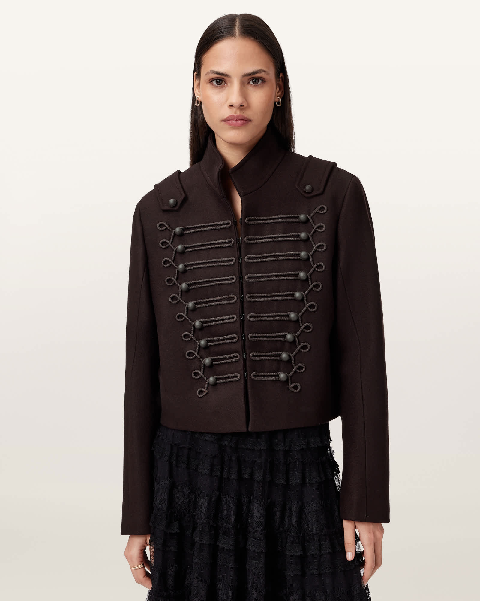 Rummy Cropped Wool Blend Jacket