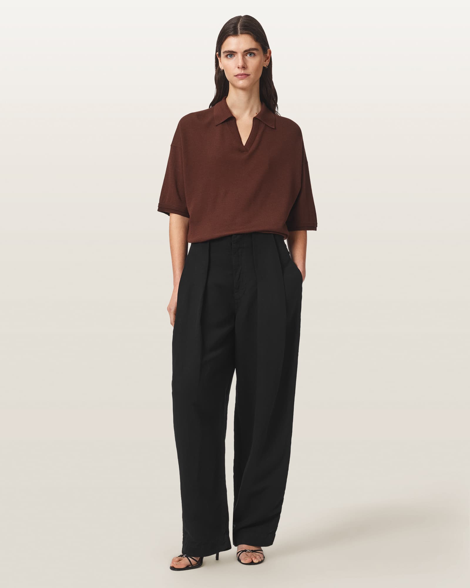 Phi Linen-Blend Wide Leg Trousers