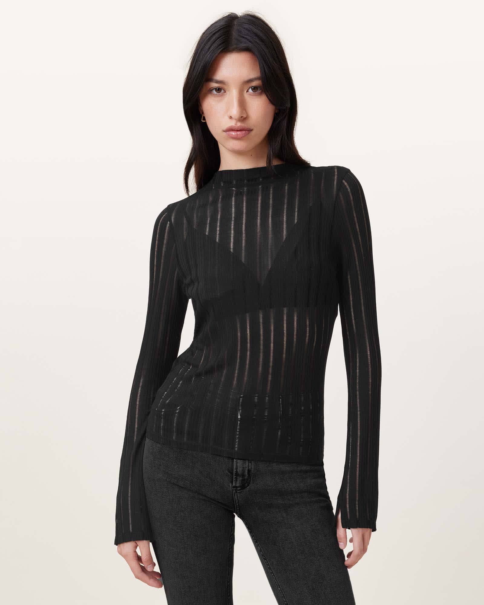 nagonstans(ナゴンスタンス)｜MIX Border Twist Sleeve ロングT