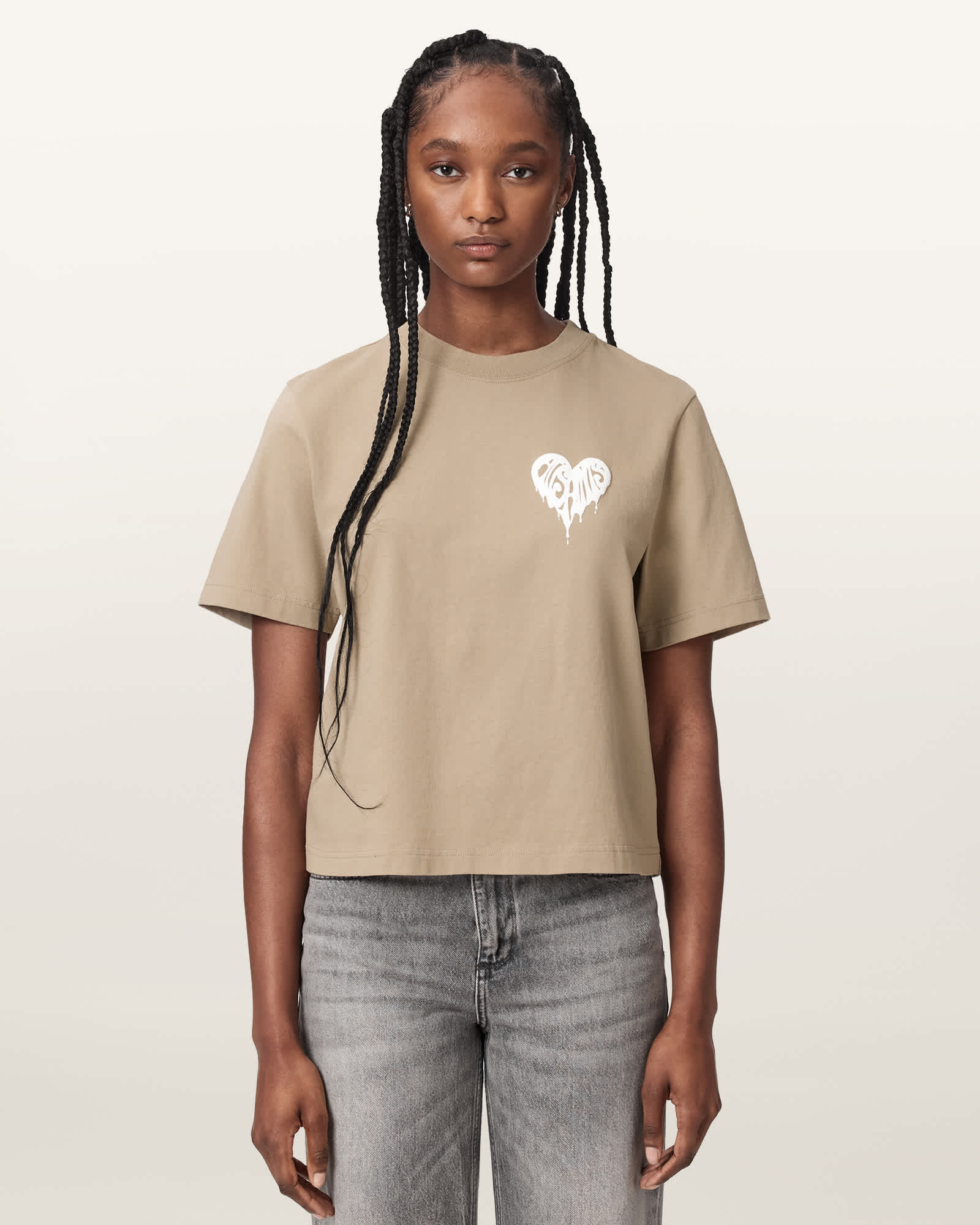 Lisa Trip Graphic Boxy T-Shirt SHALE GREY | ALLSAINTS US