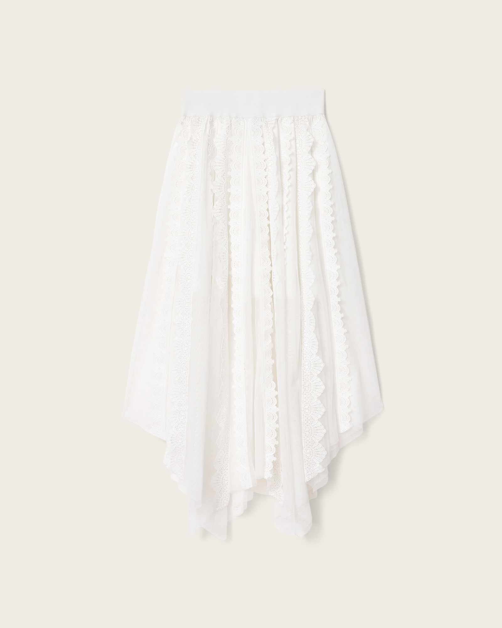 Vashtie Lace Maxi Skirt Optic White | ALLSAINTS US