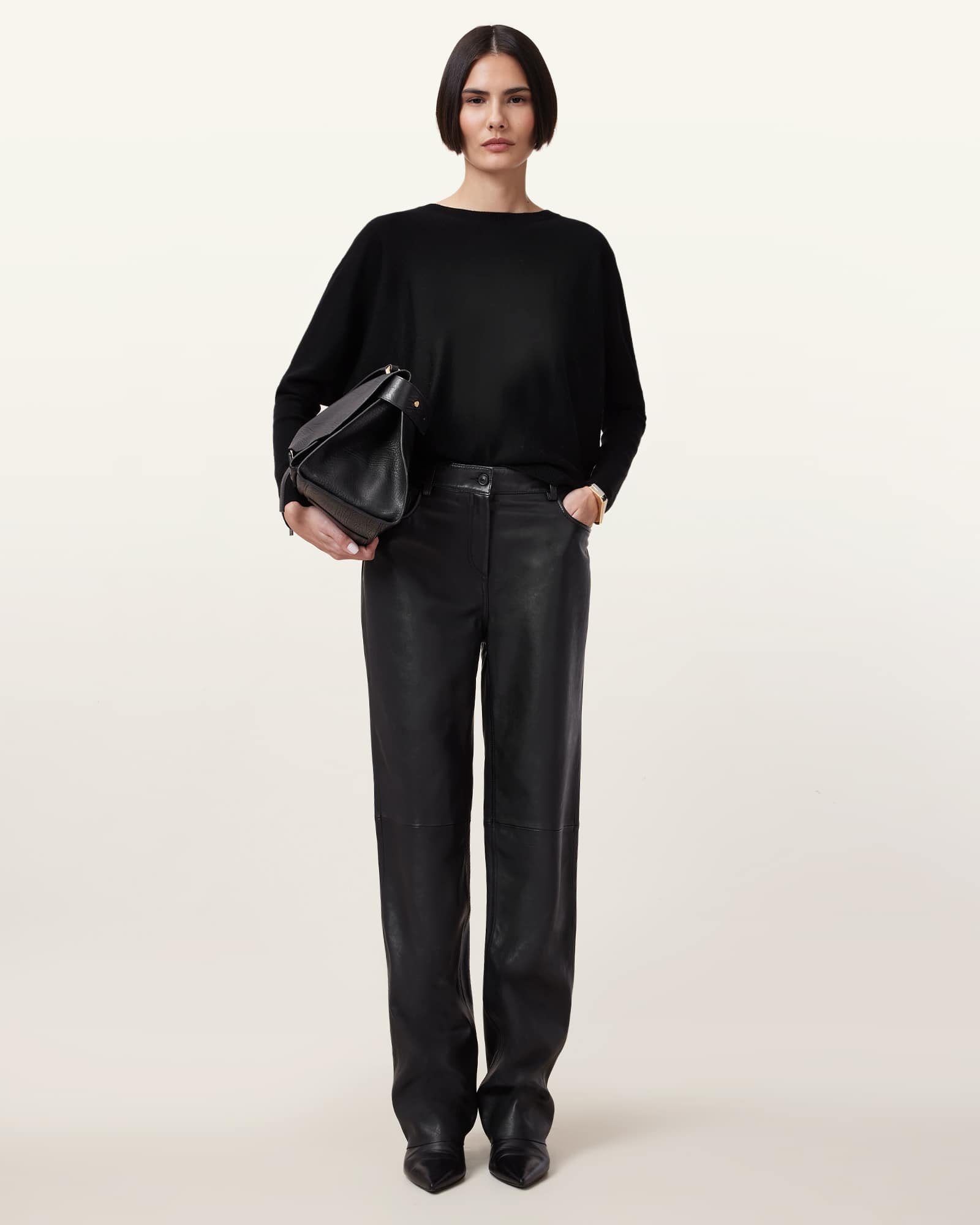 Julieana Reversible Wrap Jumper Black | ALLSAINTS