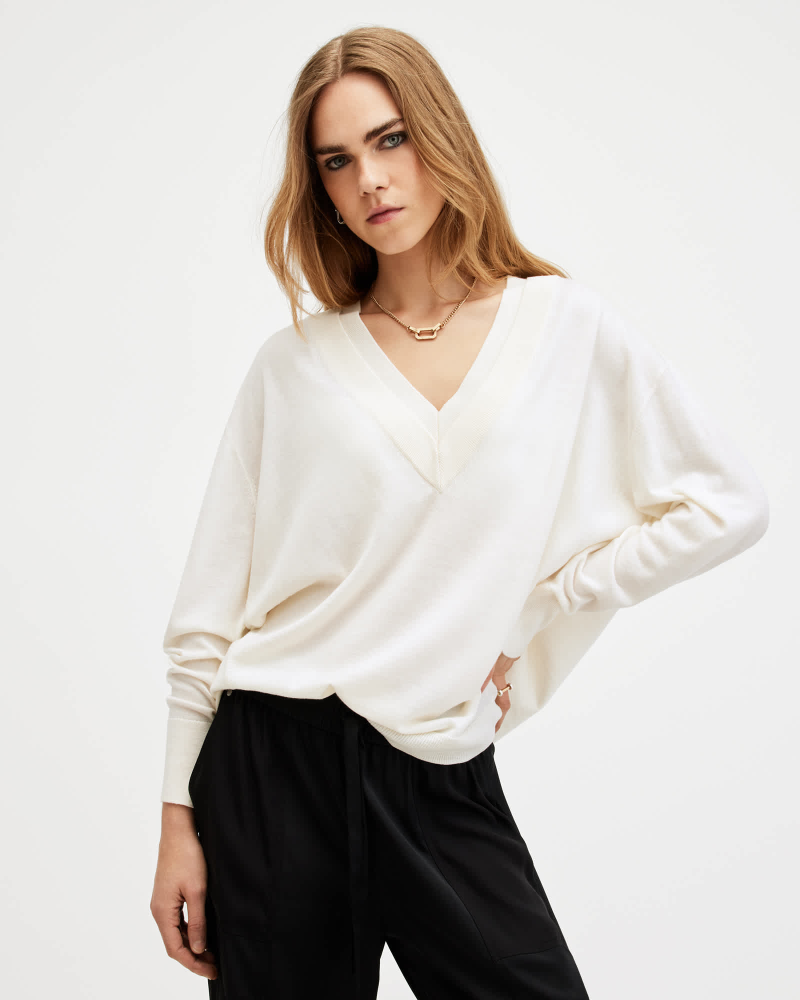 オールセインツ AllSaints Winnie Jumper レディース Sweaters Chalk White オールセインツ レディース ニット・セーター アウター Winnie
