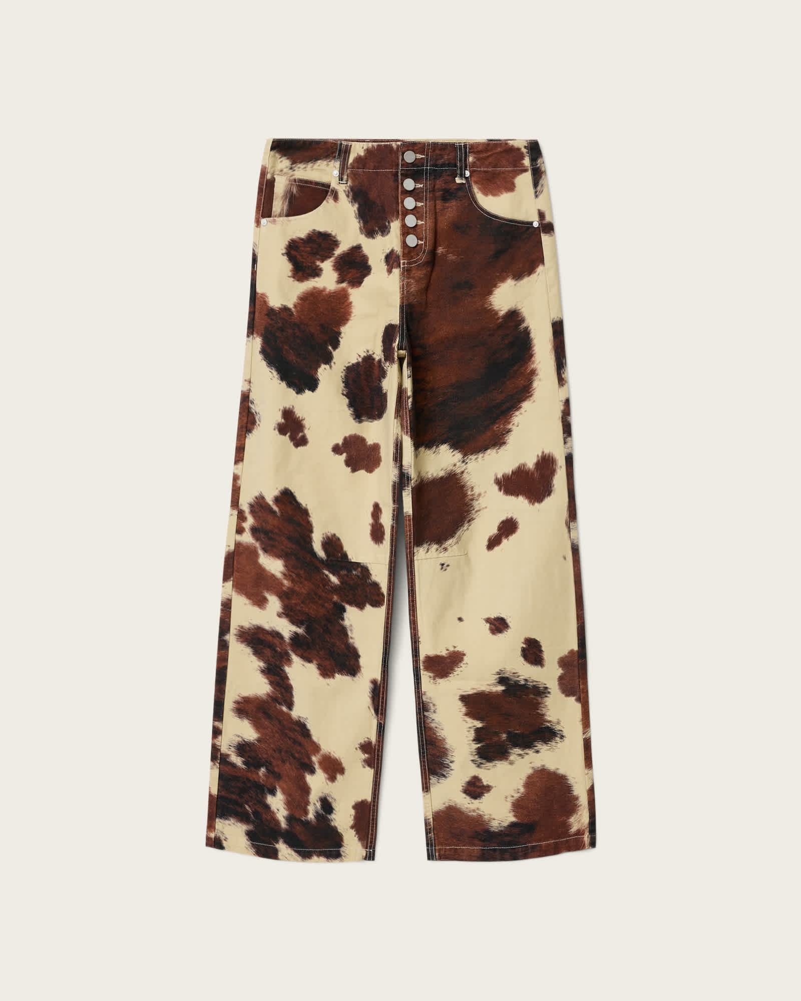 Taya Cow Print Denim Jeans COW PRINT | ALLSAINTS US