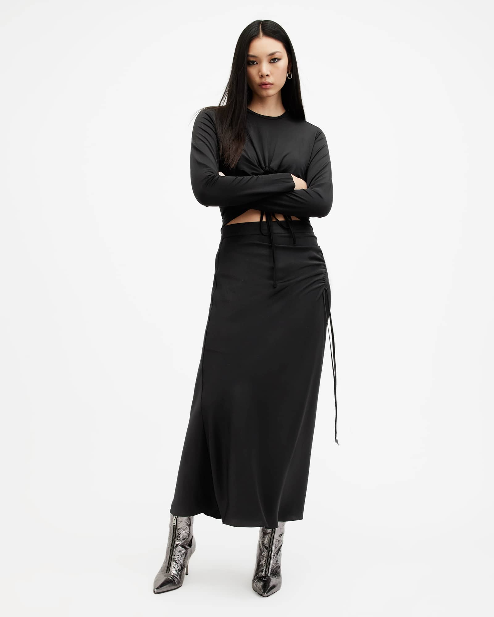 ALEXIA STAM♡Lace Long Skirt ALAIA WRAP SKIRT - ACCACIA LEAF - Studio Tia