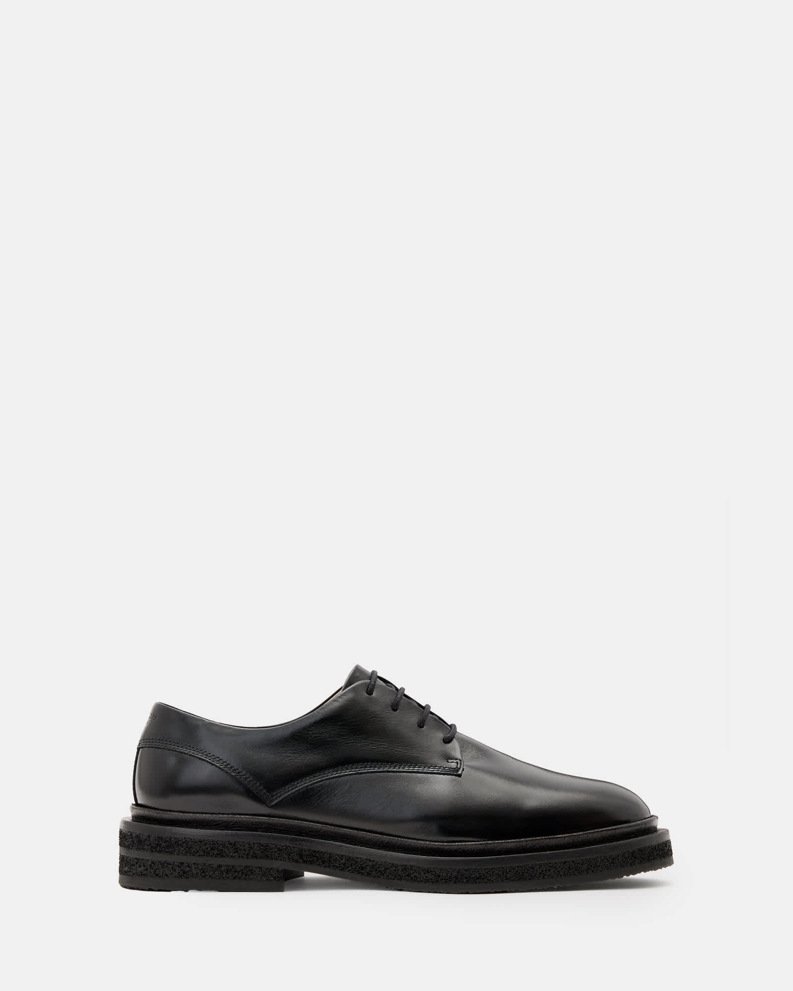 Escher Leather Lace Up Shoes BLACK SHINE | ALLSAINTS US