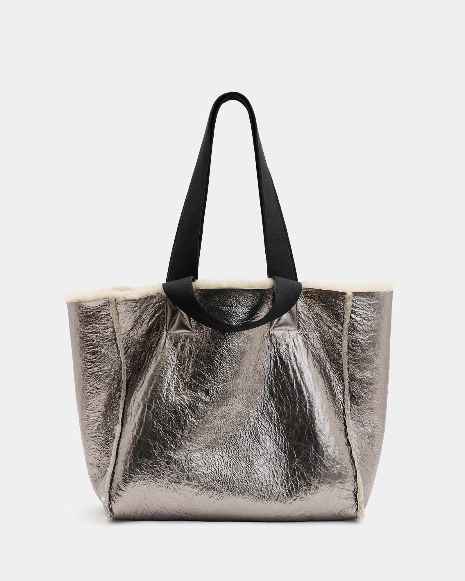 ★JILL BY JILLSTUART★KEVIN SHEARLING TOTE BAG Izzy Reversible Shearling Tote Bag LIGHT TOFFEE TAUPE