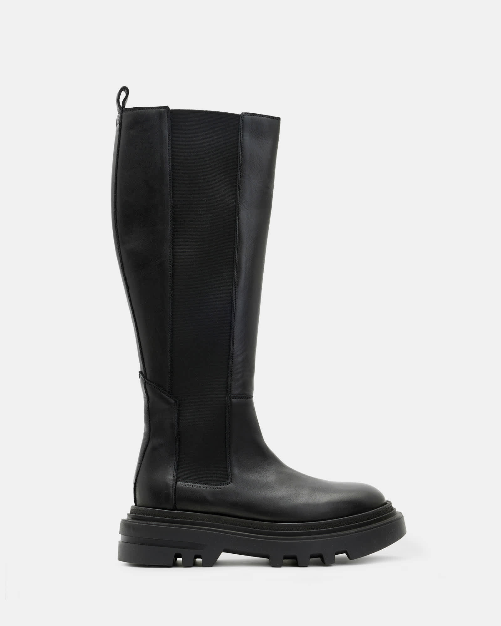 Monica Knee High Leather Boots Black | ALLSAINTS US