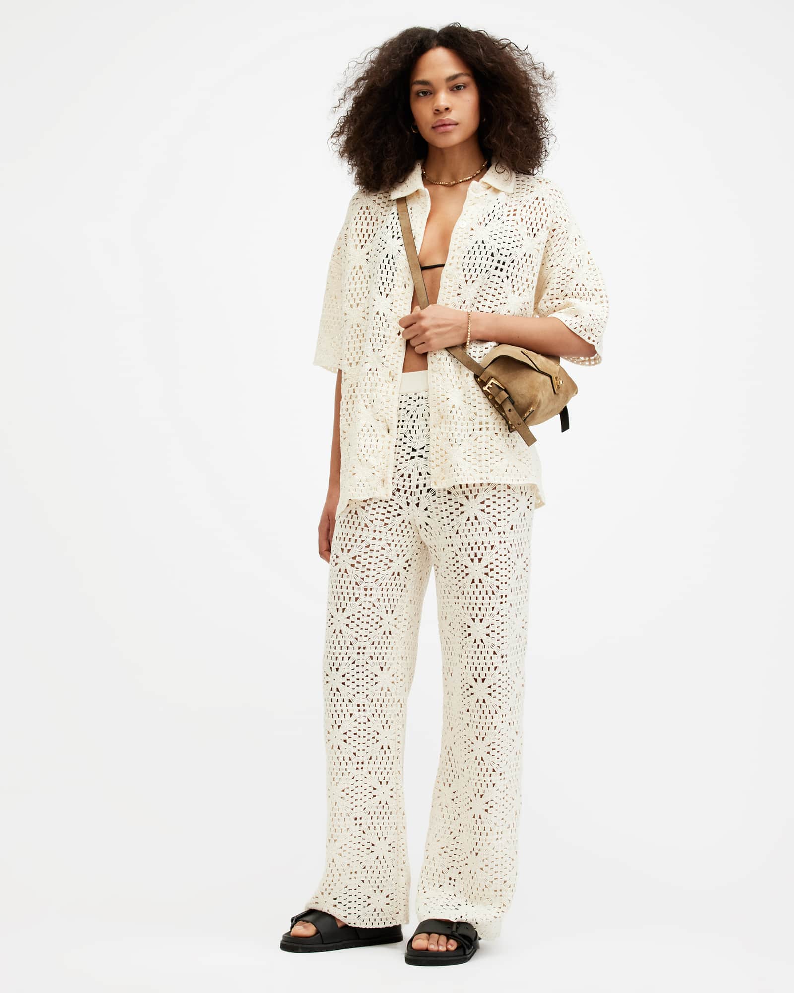 Milly Crochet Pants ECRU WHITE | ALLSAINTS US
