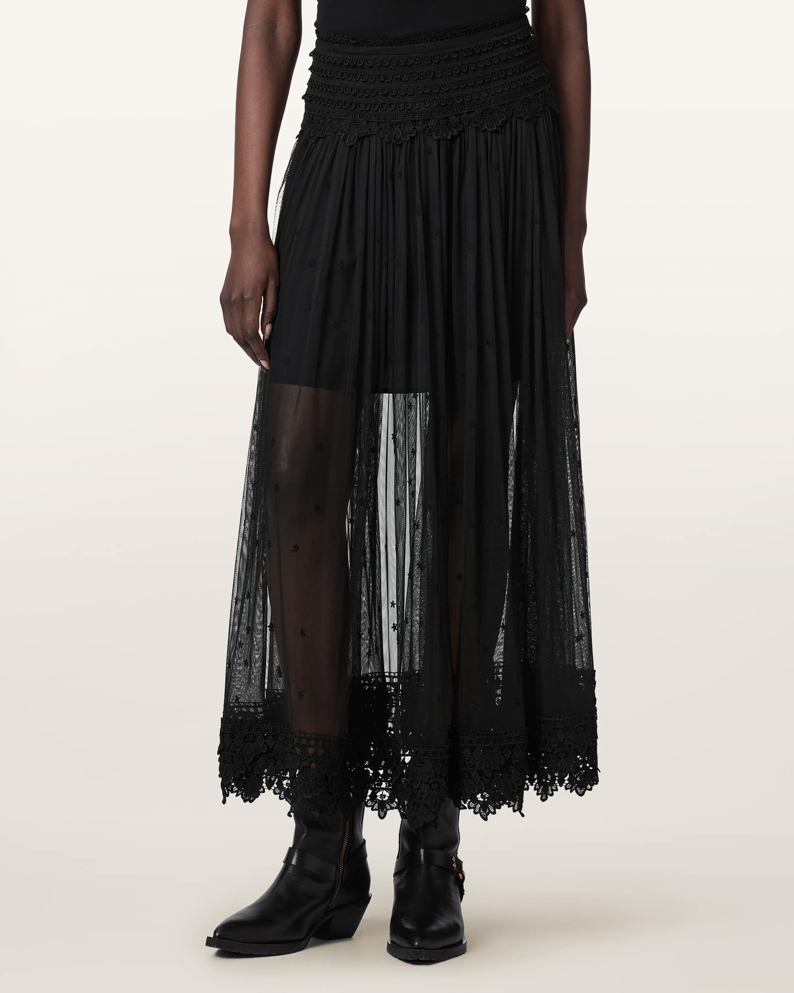 Trixie Lace Midi Skirt