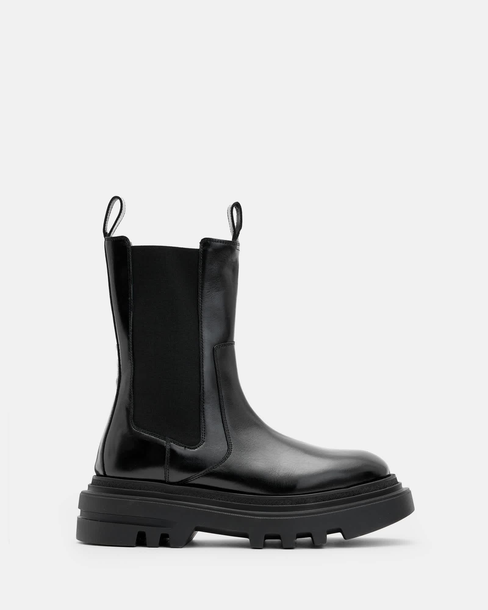 Alex Leather Ankle Boots BLACK SHINE | ALLSAINTS