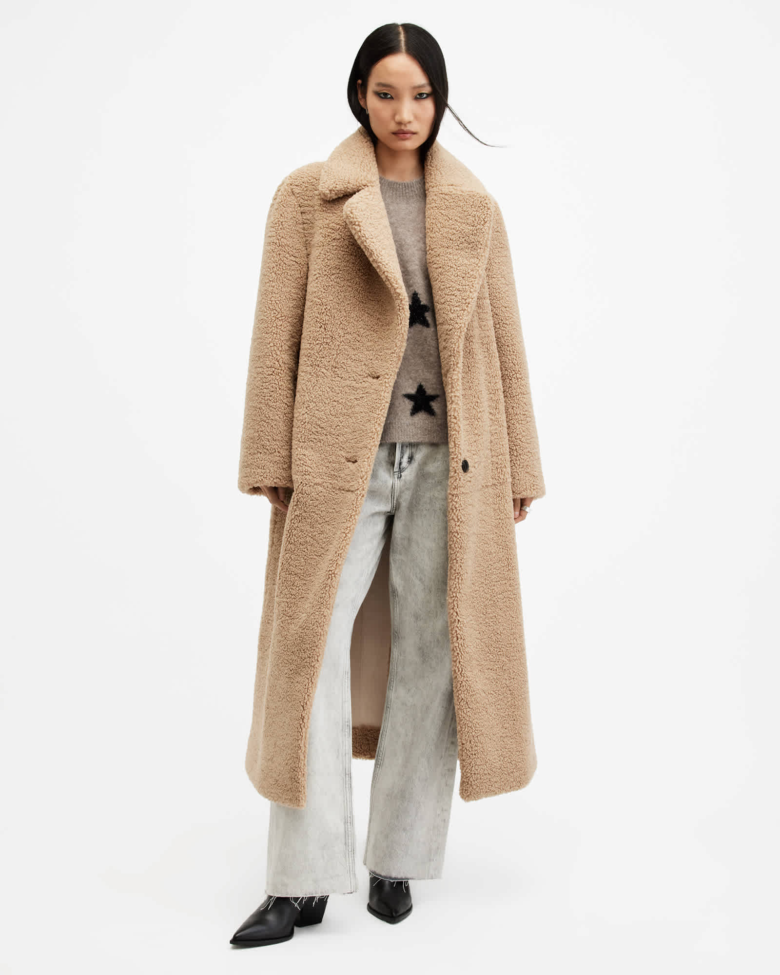 Freddie Faux Fur Coat CARAMEL BROWN | ALLSAINTS US