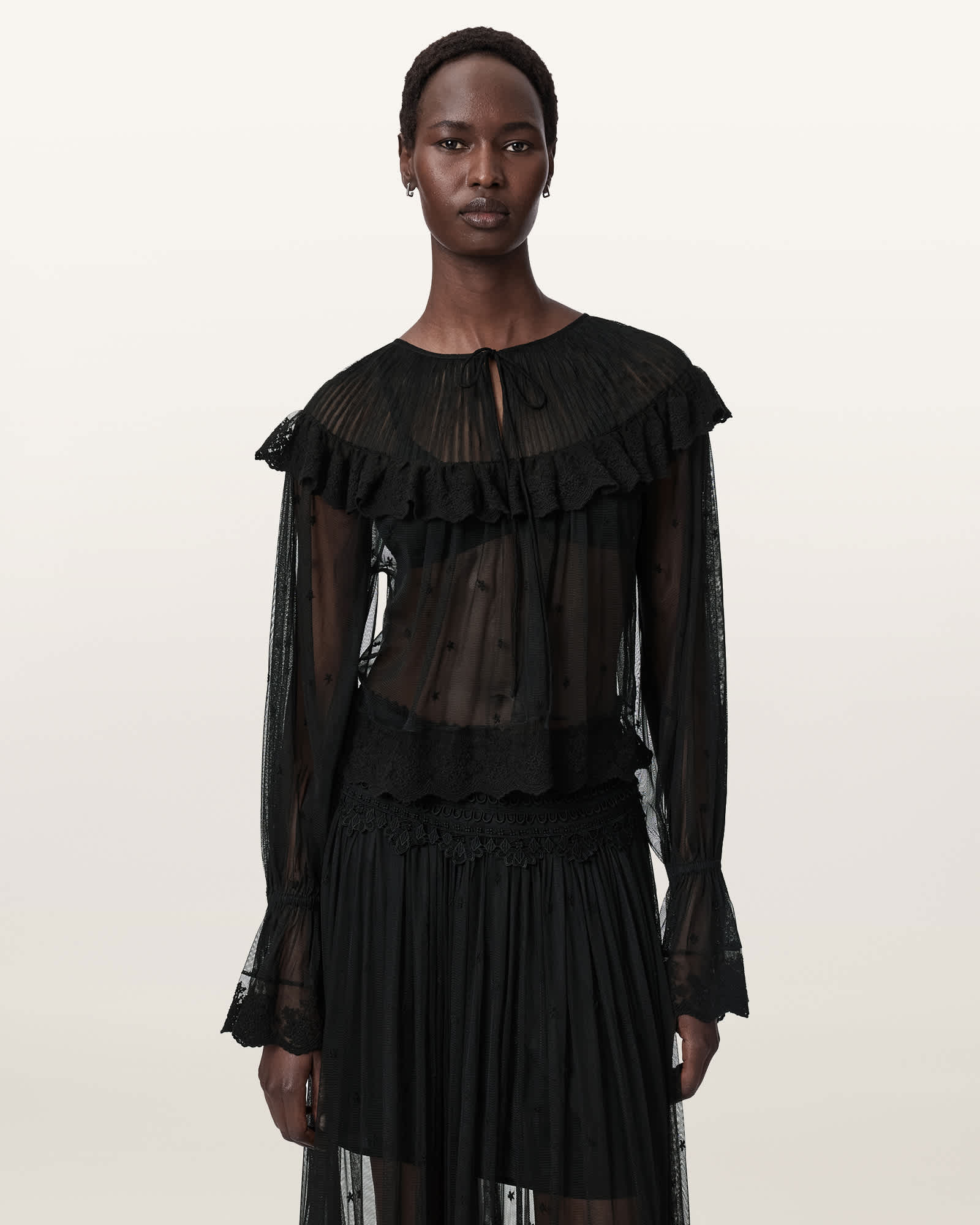 Trixie Lace Embroidered Top