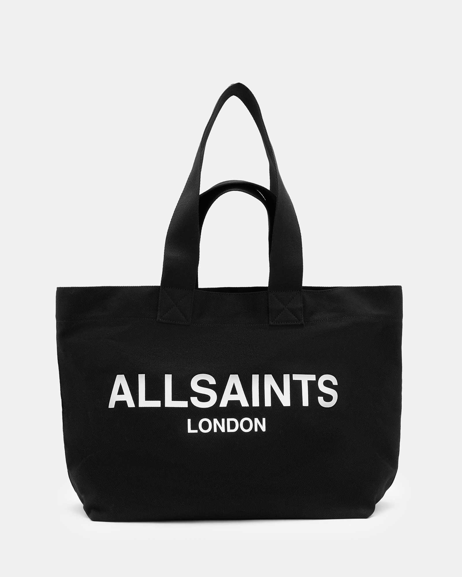 Ali Logo Canvas Tote Bag Black | ALLSAINTS US