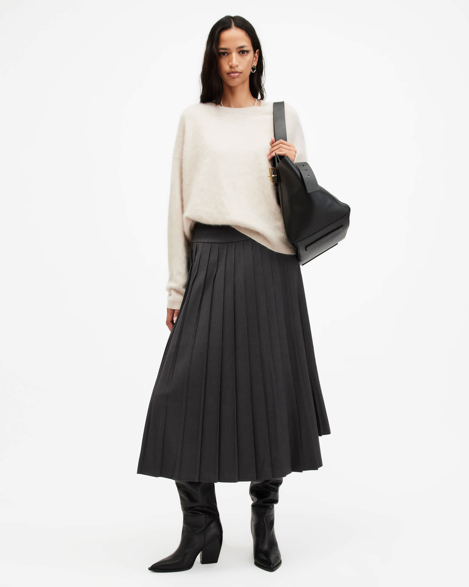 Zoya Asymmetric Skirt Set - Blue