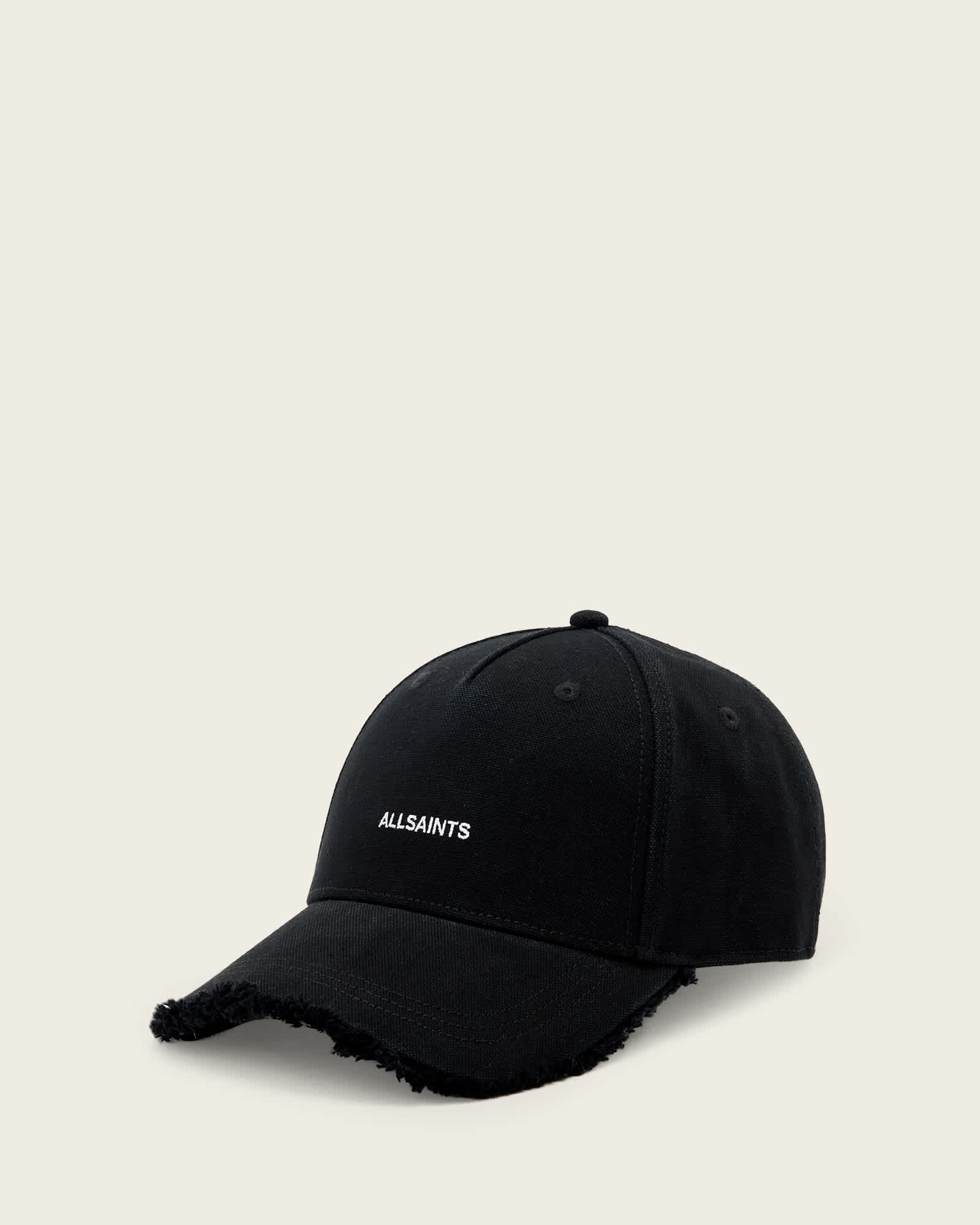 London Frayed Baseball Cap Black | ALLSAINTS US