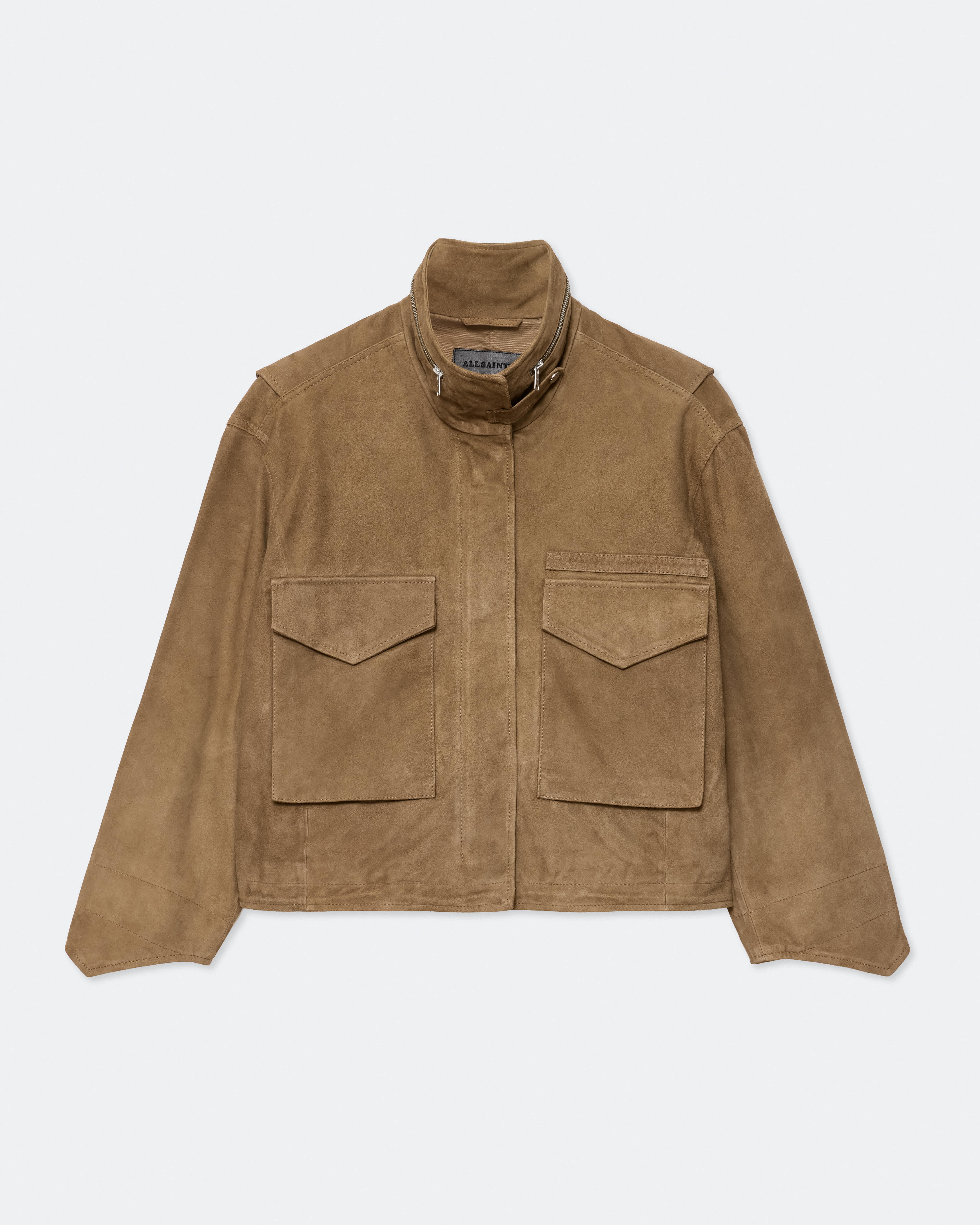 Clay Cropped Suede Jacket