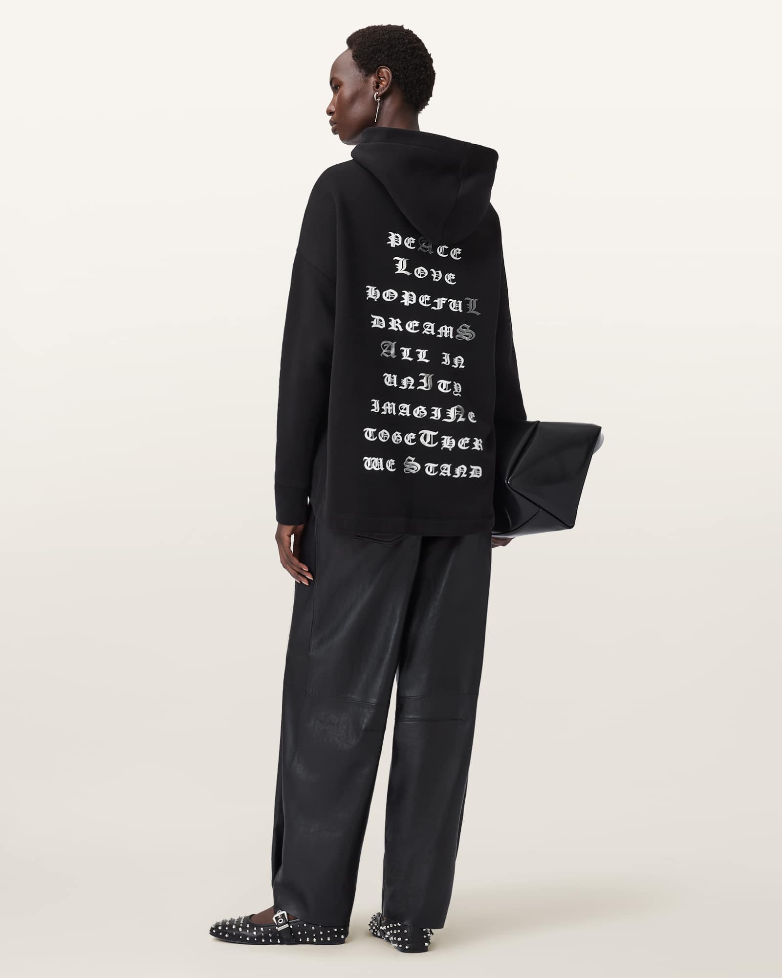 Vision Etienne Oversized Hoodie Black | ALLSAINTS US