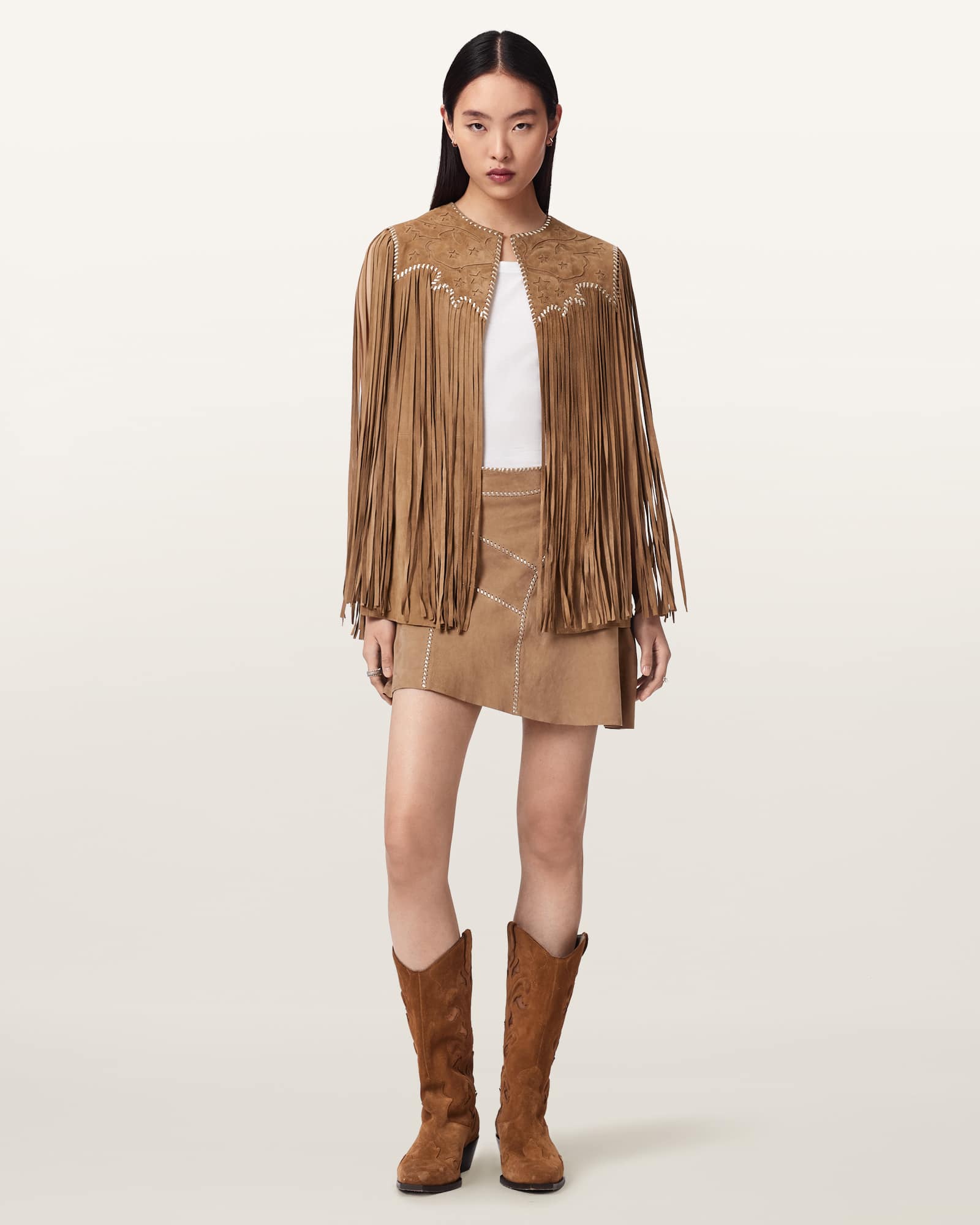 Clara Whip Suede Mini Skirt