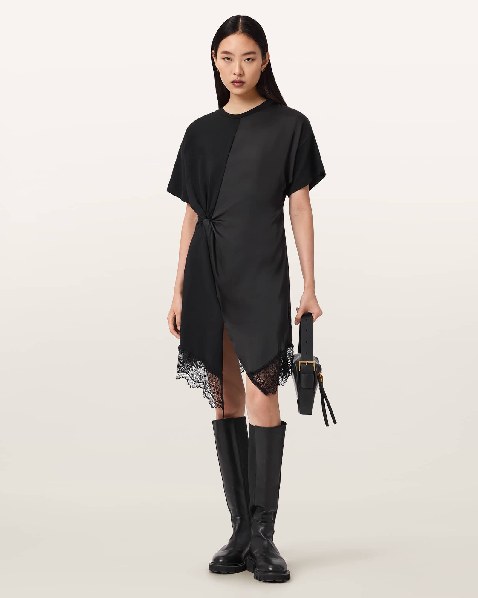 AllSaints Women's Lana Lace Mini Dress , Black , Size 6