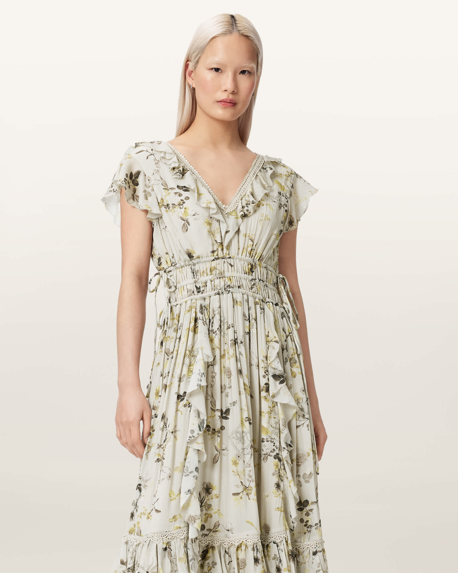 Canto Floral Ruffled Maxi Dress