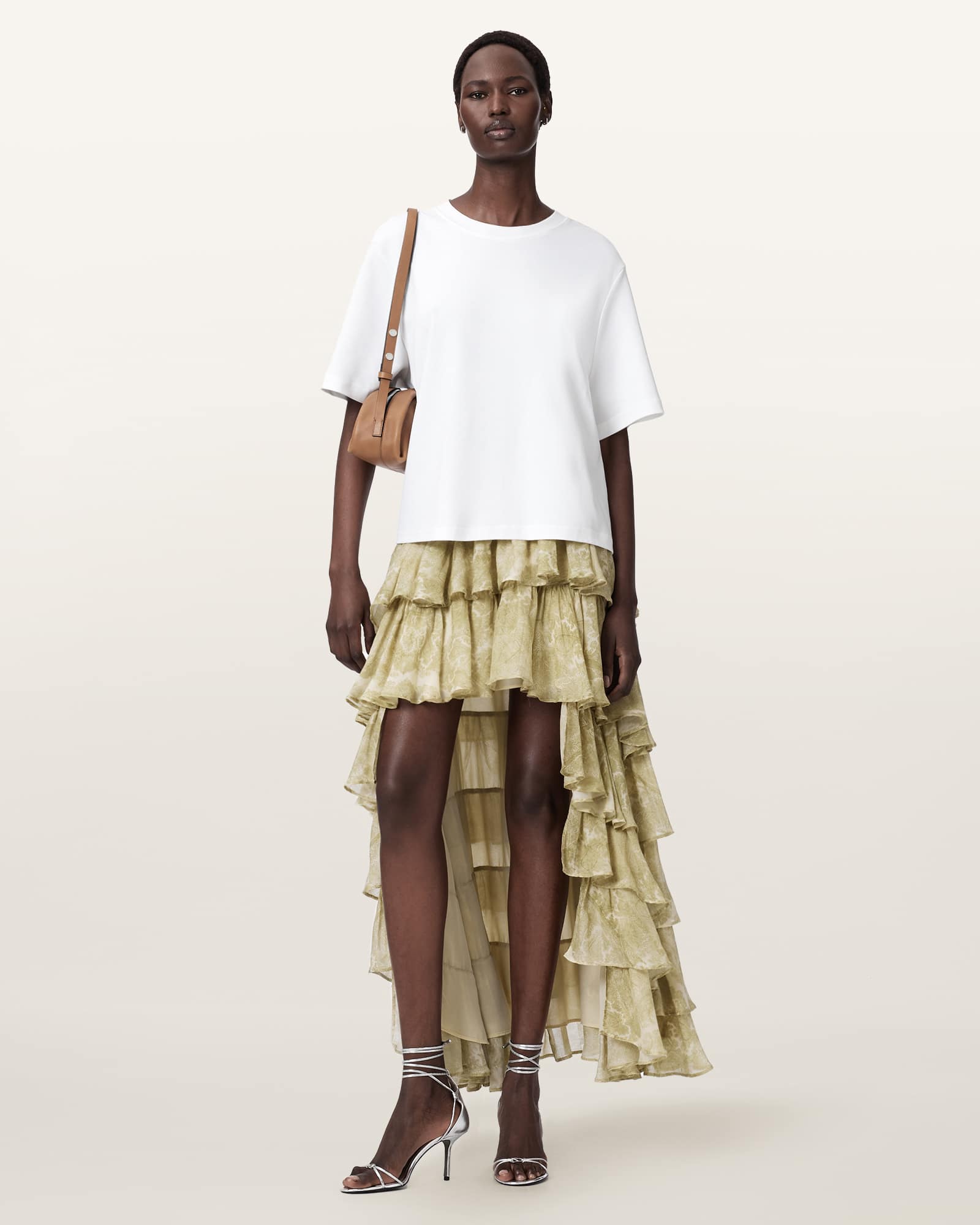 Cavarly Tiered Maxi Skirt